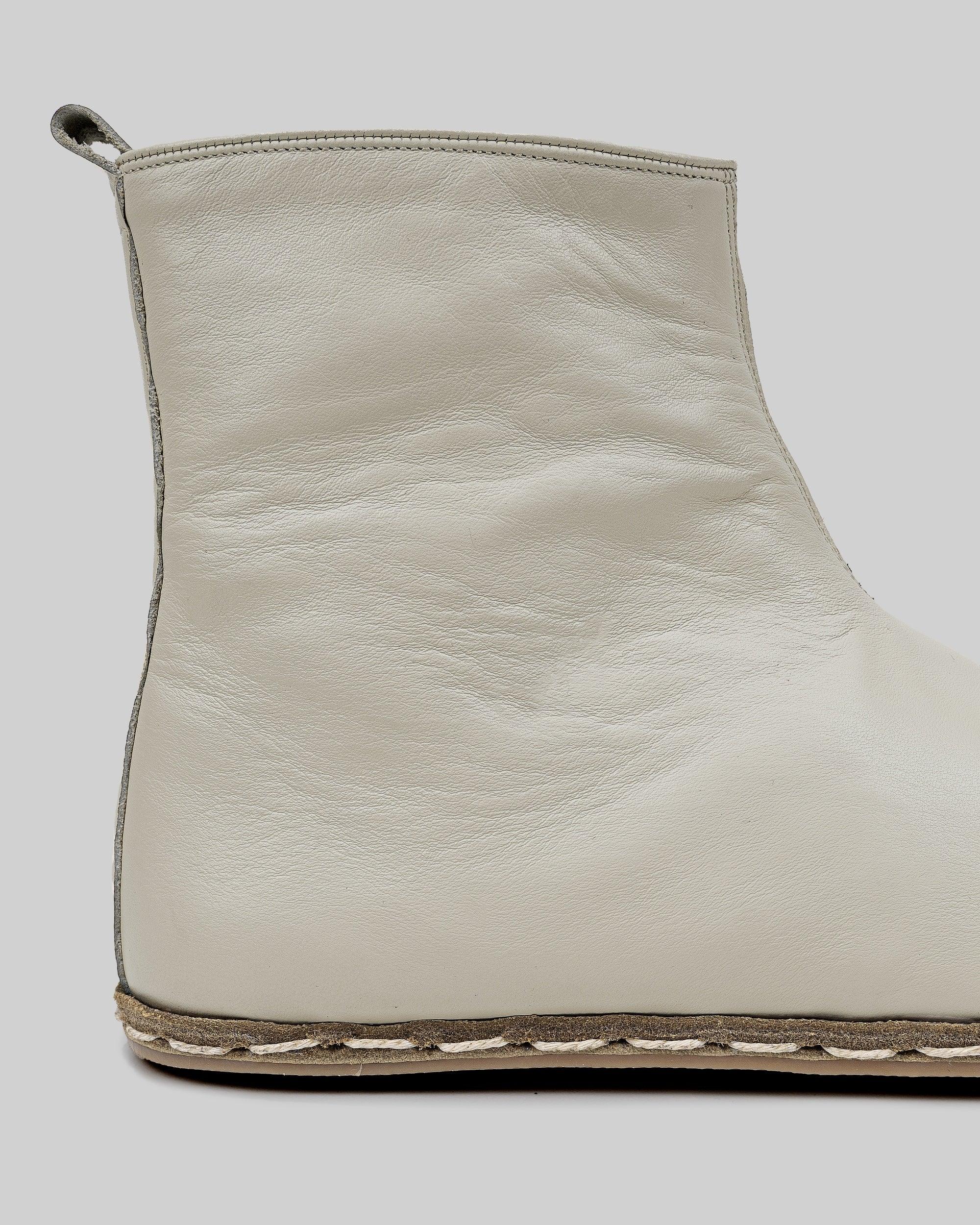 Back view Lucas Beige Chelsea Boots - Calf Leather Handcrafted | Bespoky