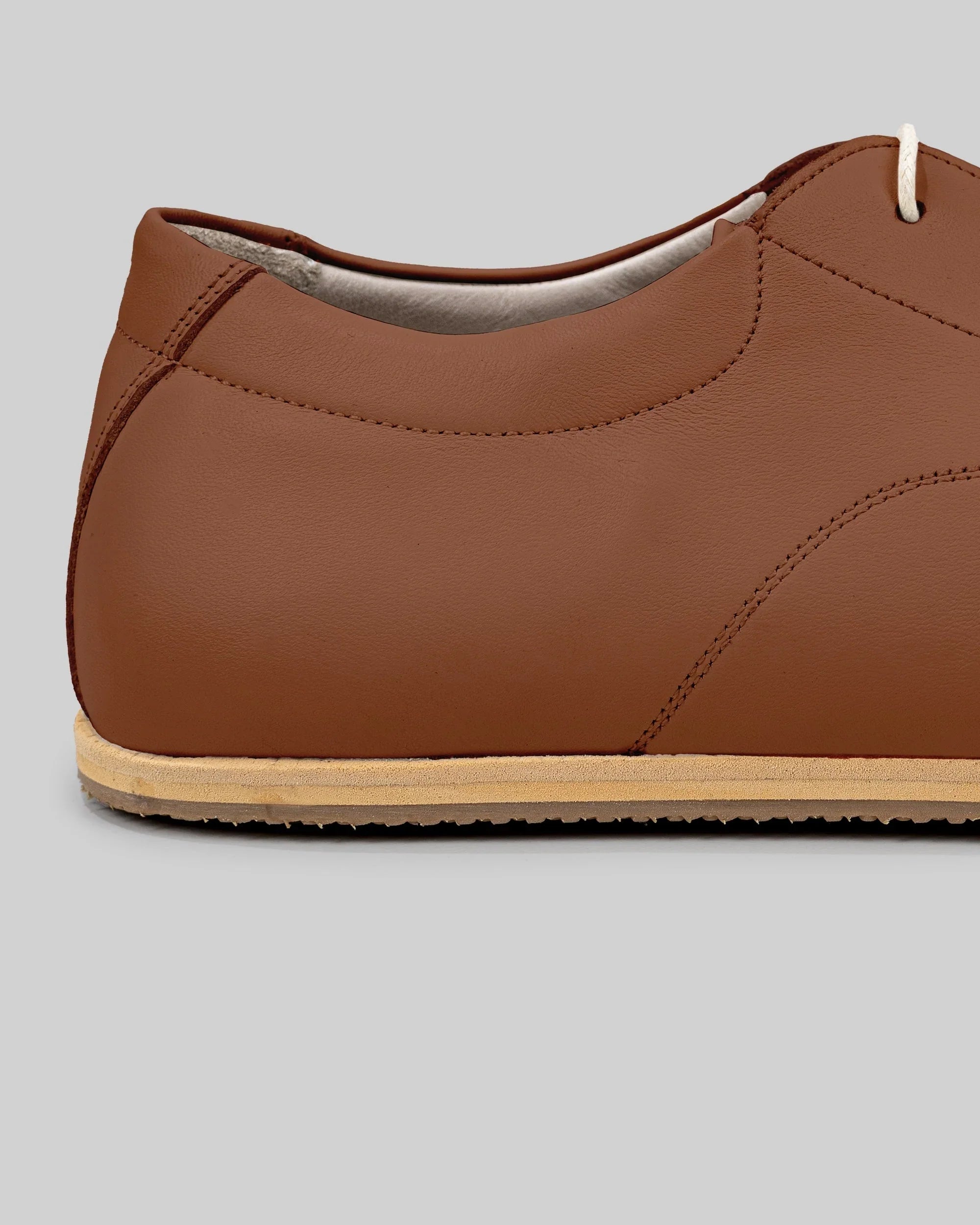 Top view Dark Brown Barefoot Sneaker - Handcrafted Calf Leather | Bespoky
