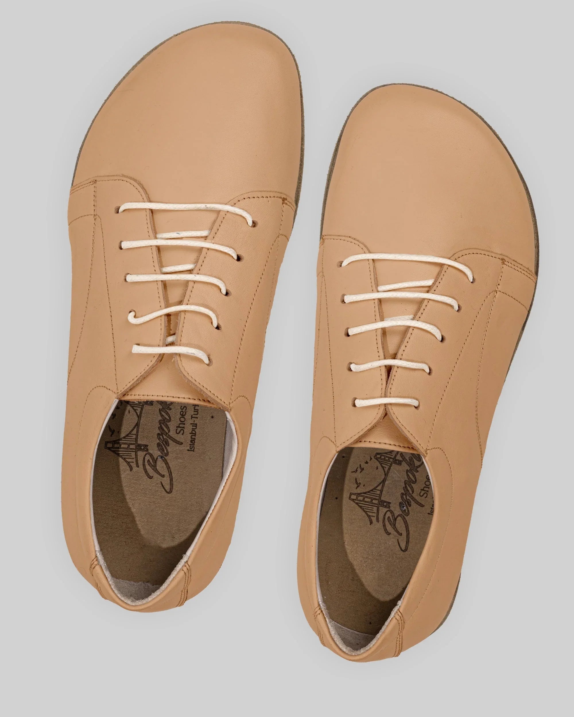 Detail Undyed Barefoot Sneaker - Handcrafted Calf Leather Turkey | Bespoky