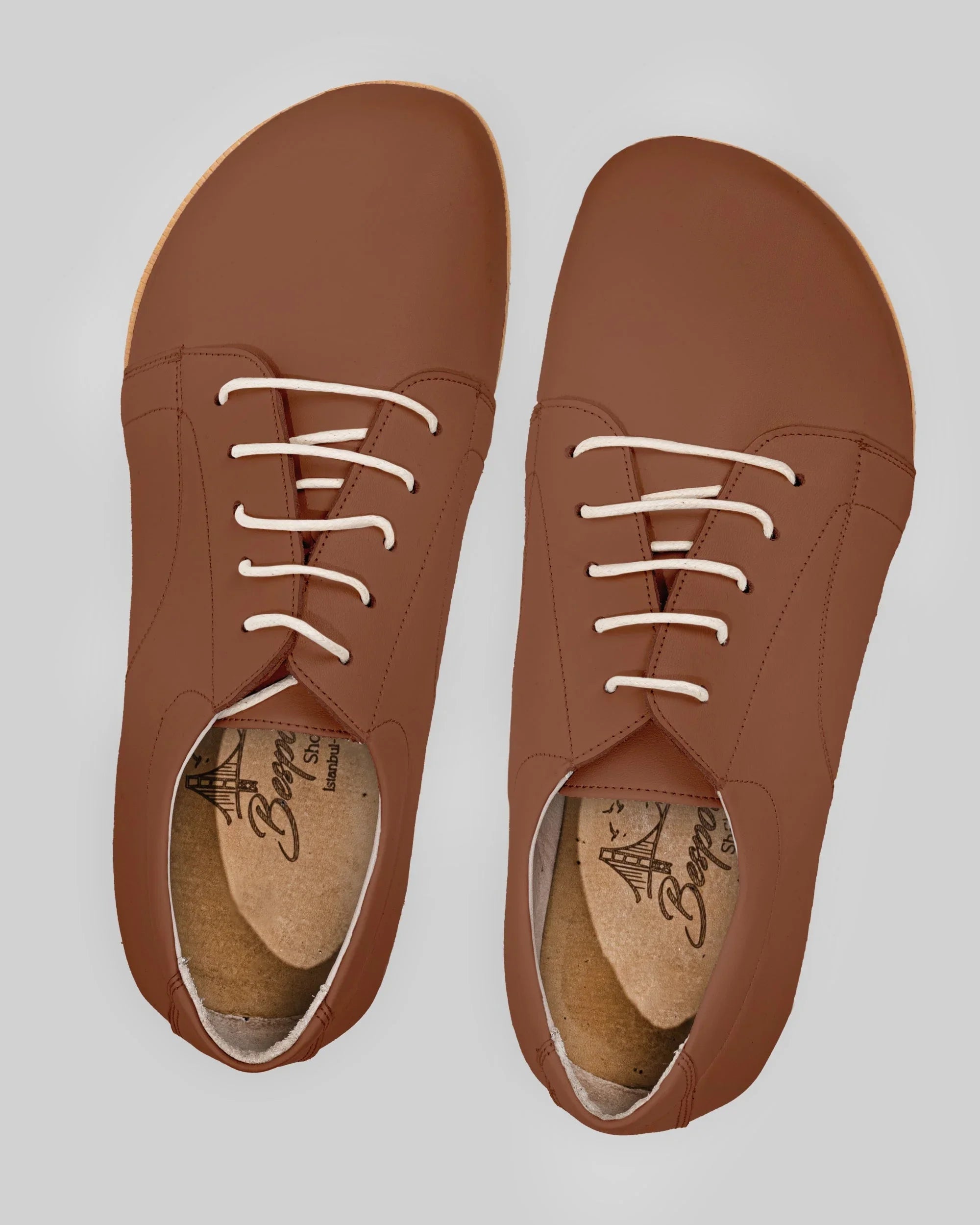 Men's Dark Brown Barefoot Sneaker - Handcrafted Calf Leather Wide Toe Box | Bespoky