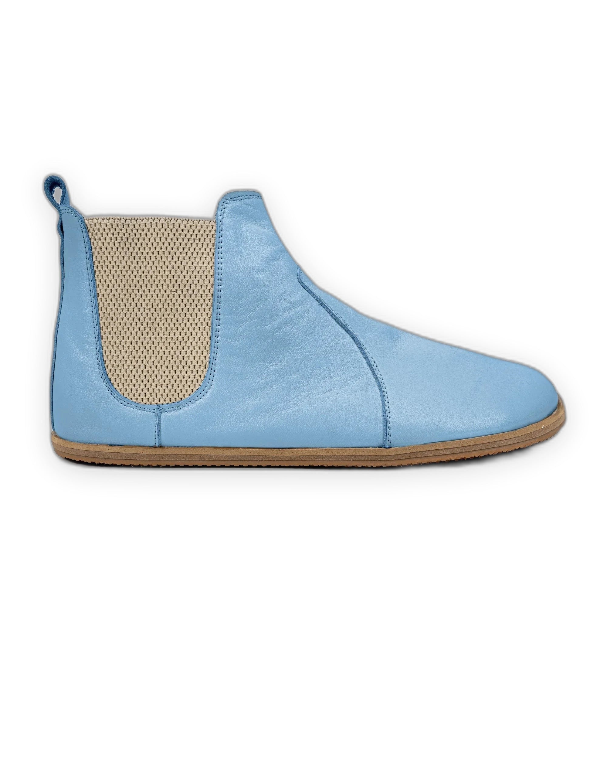 Top view Baby Blue Chelsea Boots - Handcrafted Calf Leather | Bespoky