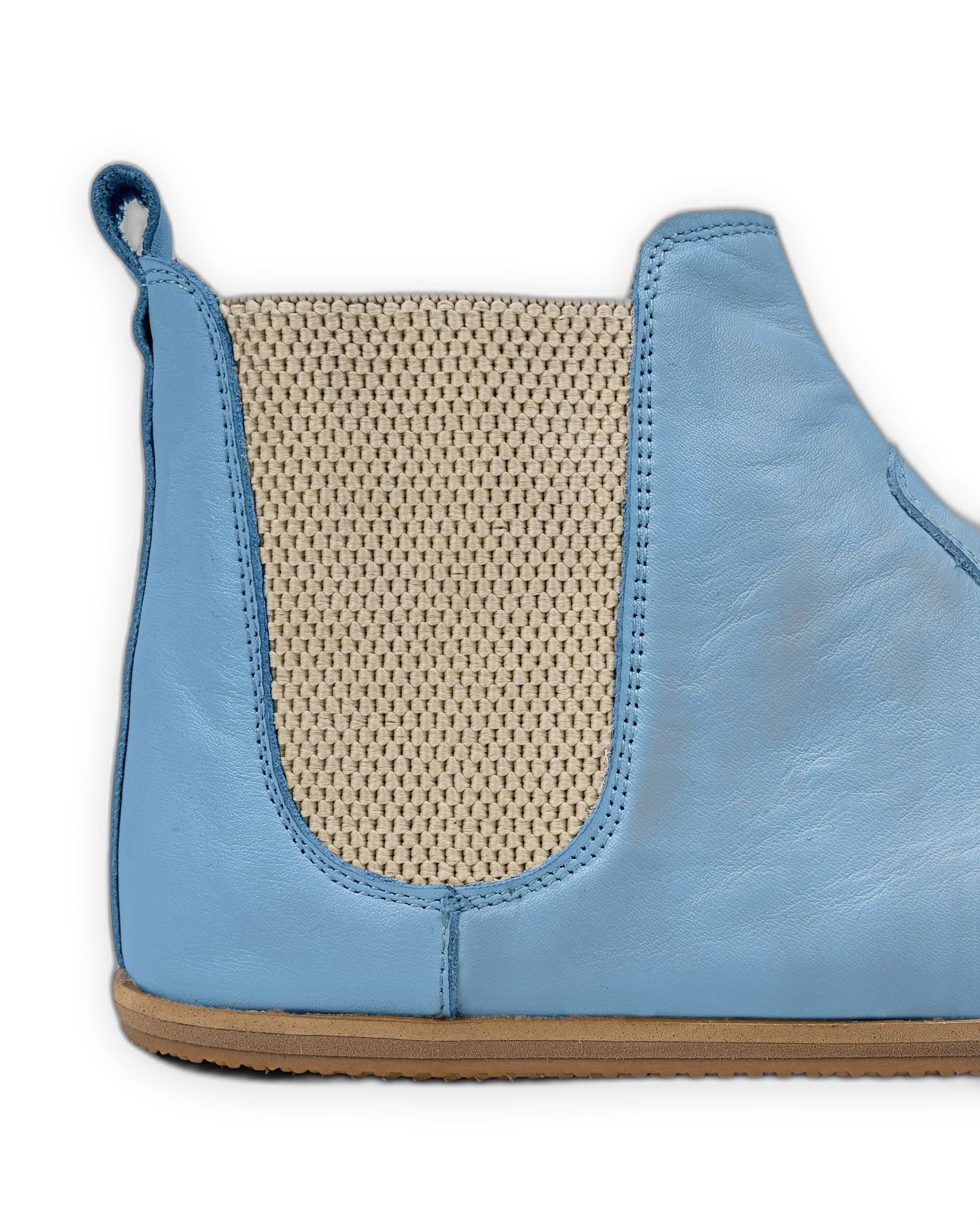 Detail Baby Blue Chelsea Boots - Handcrafted Calf Leather Turkey | Bespoky