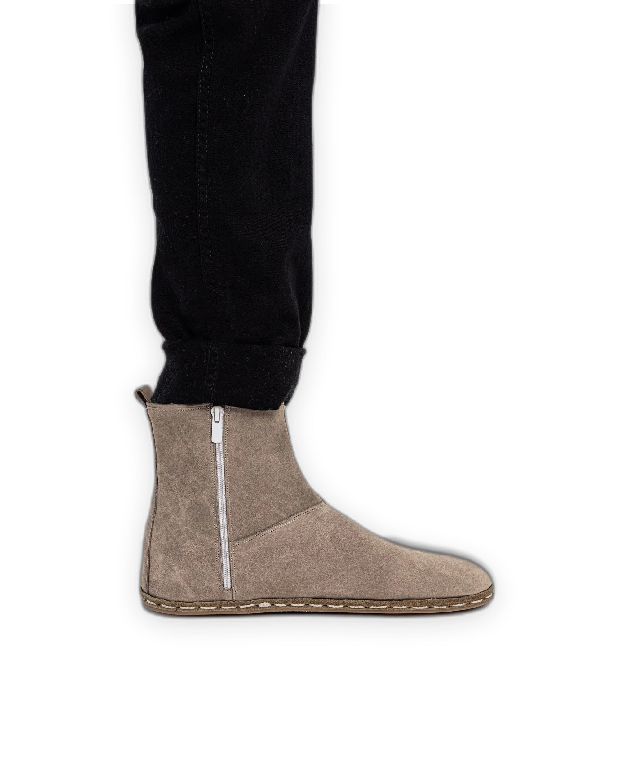 Detail Beige Nubuck Chelsea Boots - Handcrafted Calf Leather Turkey | Bespoky