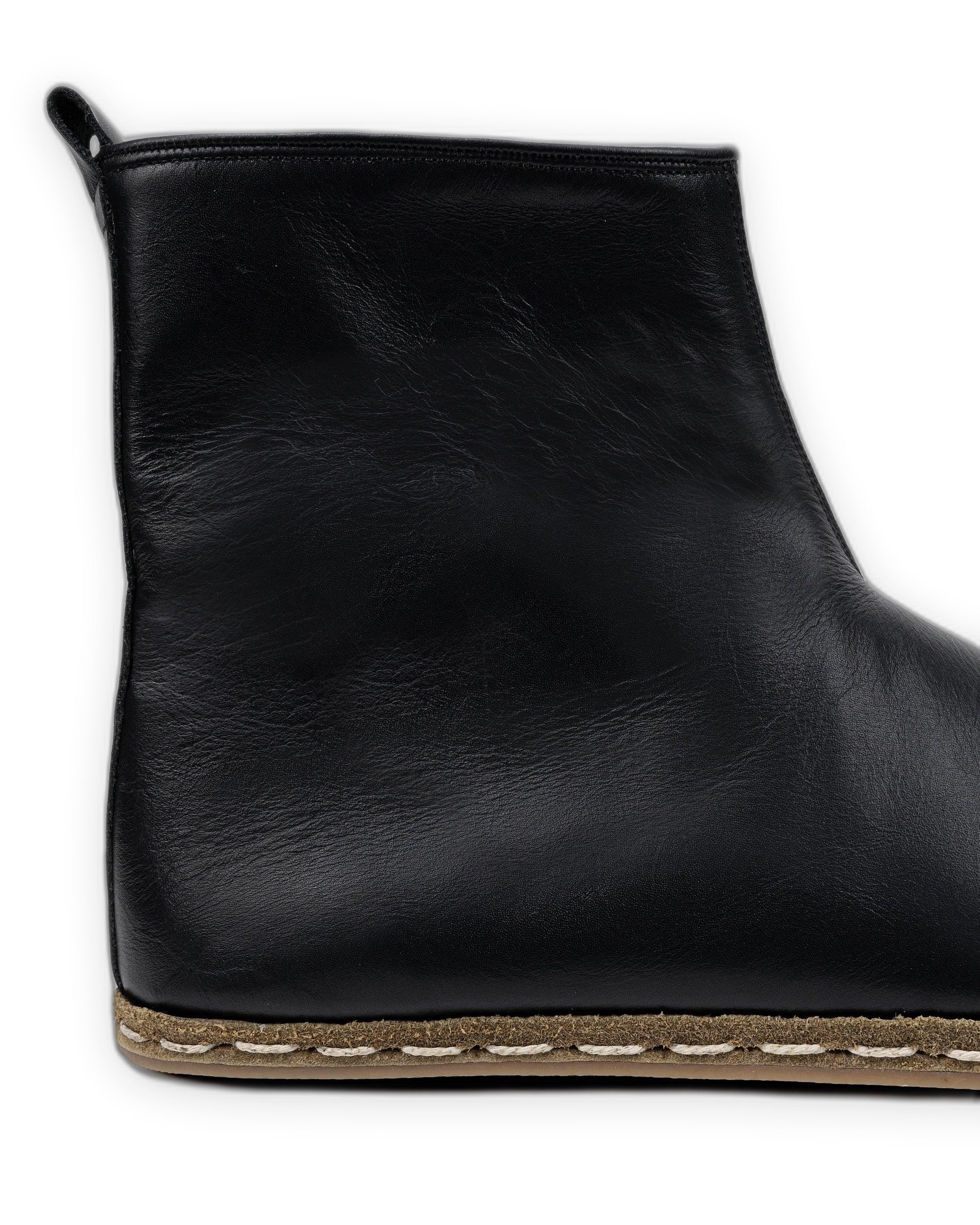 Top view Black Chelsea Boots - Handcrafted Calf Leather | Bespoky