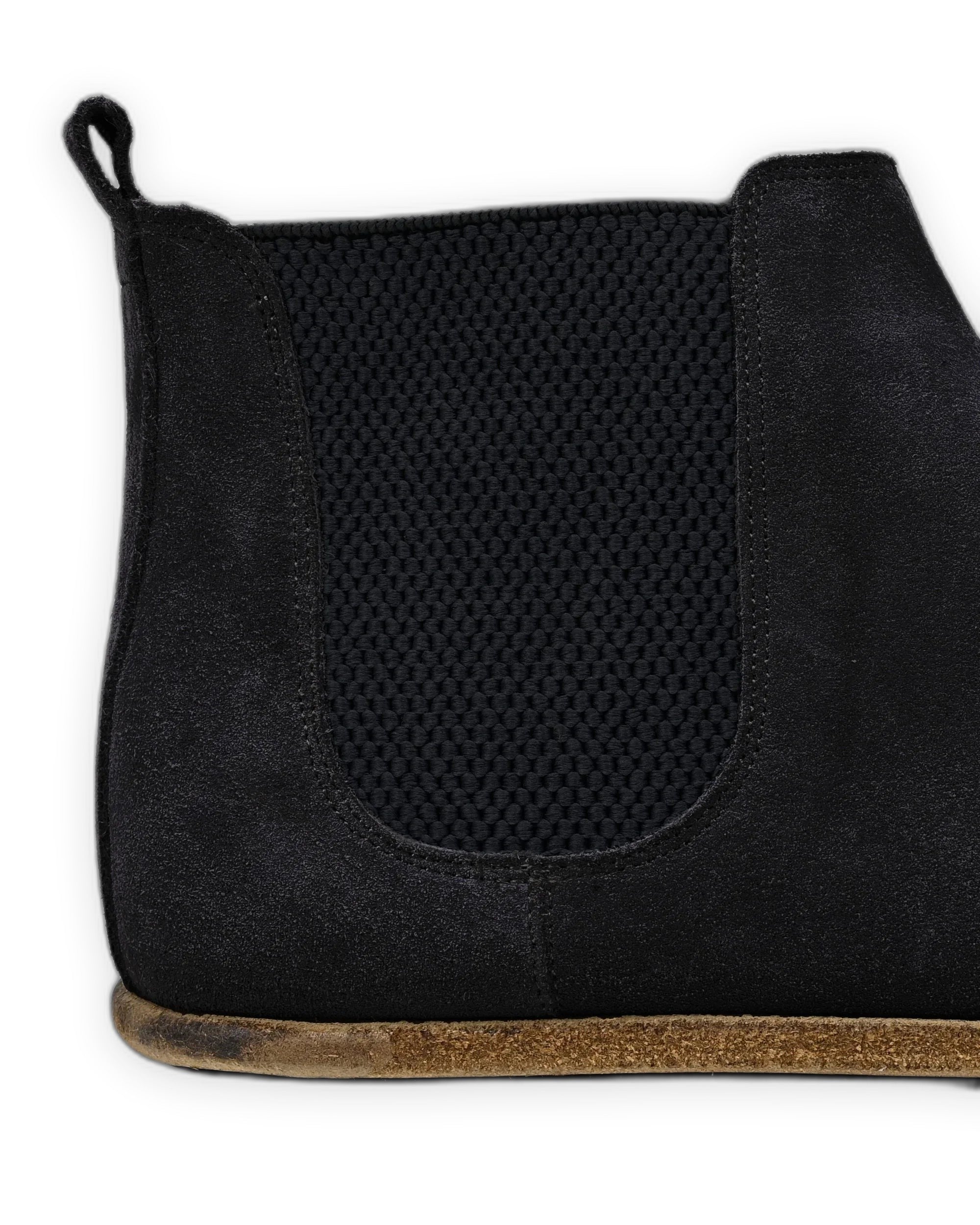 Top view Black Suede Chelsea Boots - Handcrafted Calf Leather | Bespoky