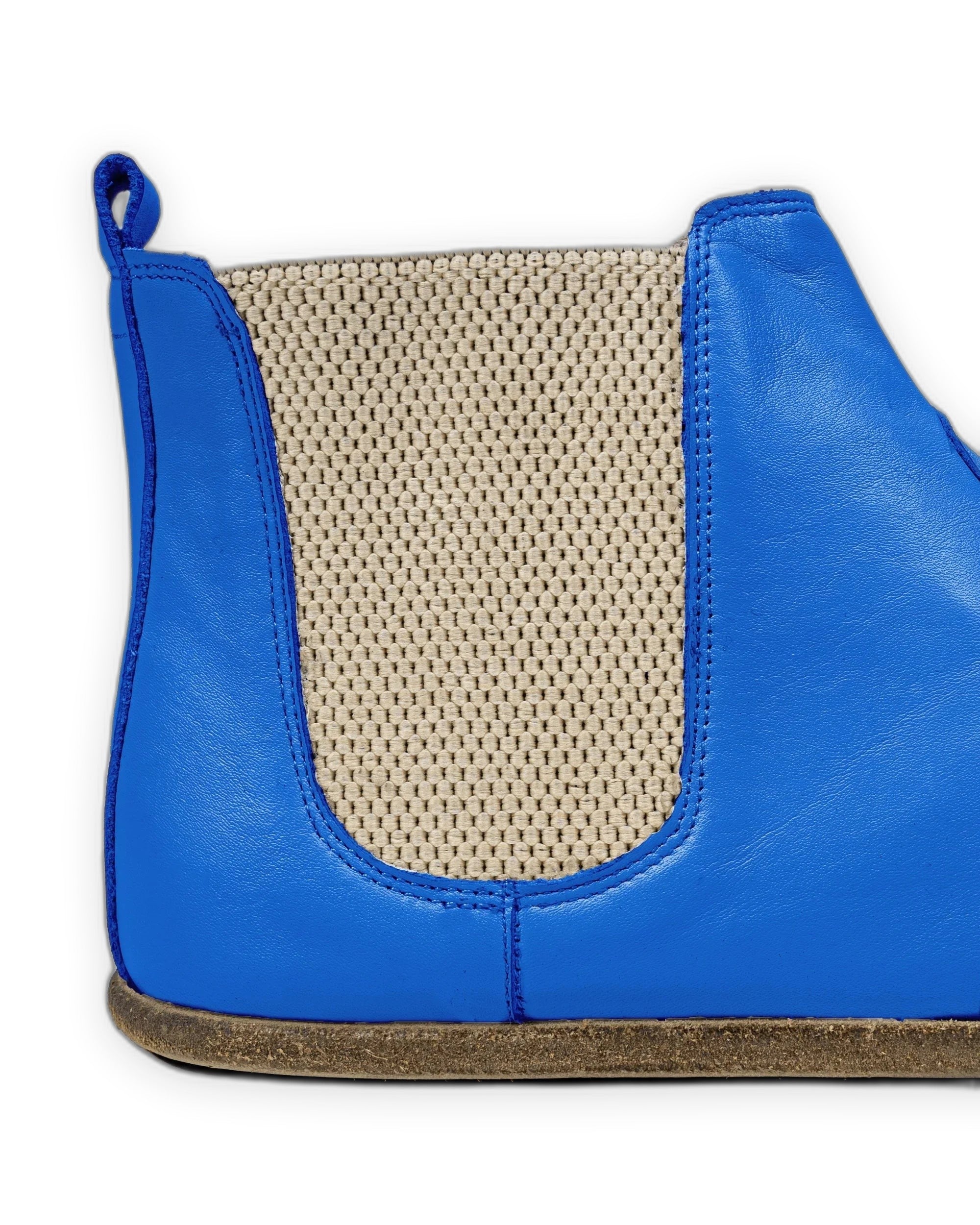Sole detail Blue Chelsea Boots - Zero Drop Calf Leather | Bespoky