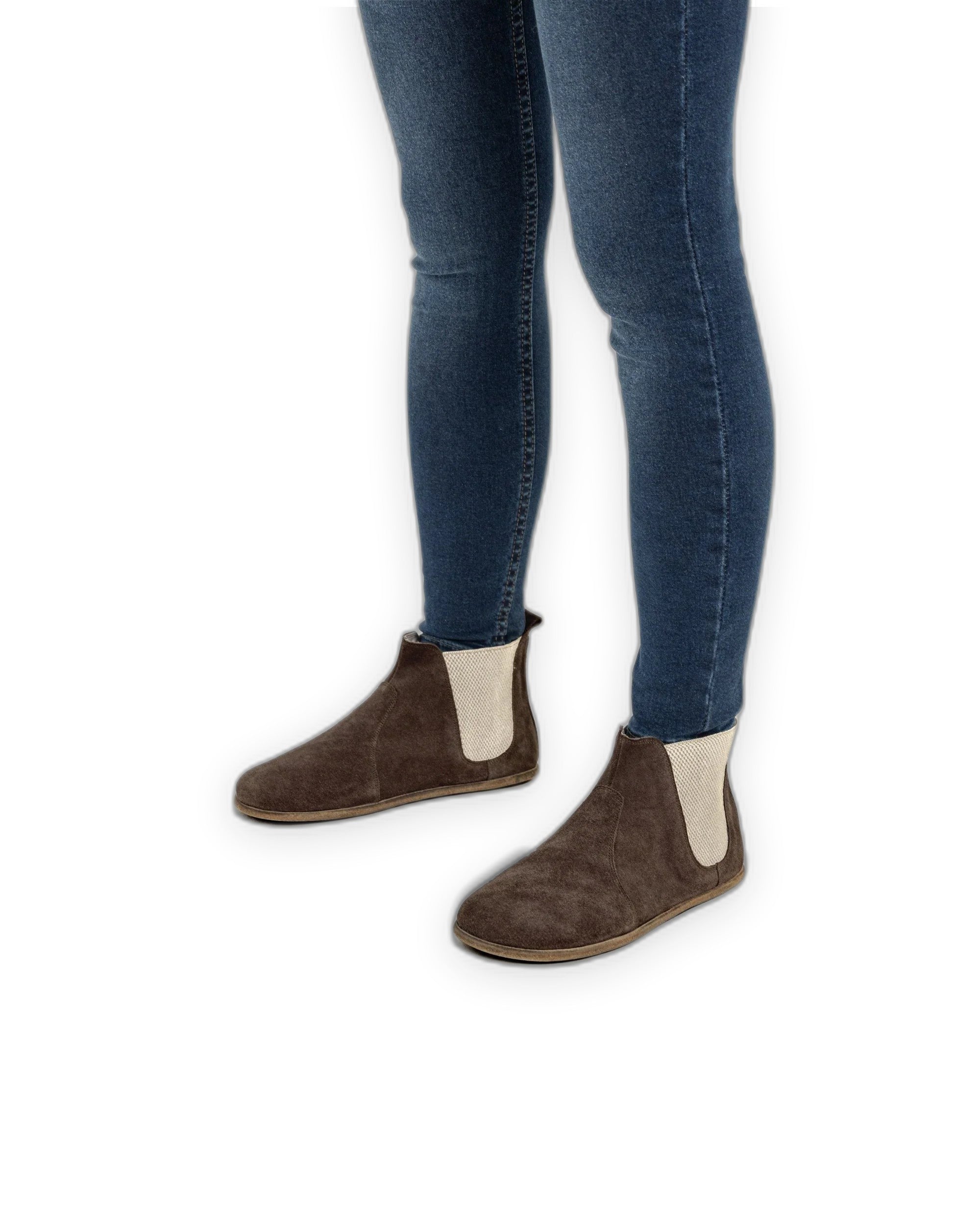 Detail Brown Suede Chelsea Boots - Handcrafted Calf Leather Turkey | Bespoky