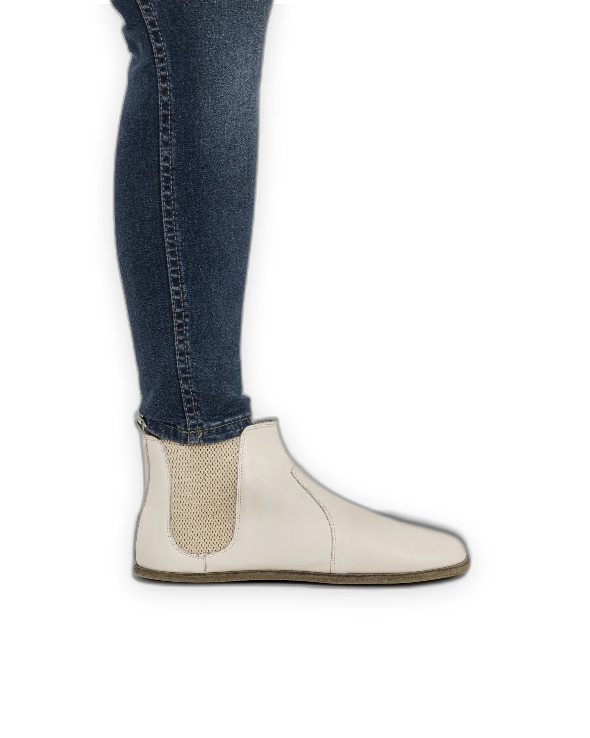 Detail Cream Chelsea Boots - Handcrafted Calf Leather Turkey | Bespoky