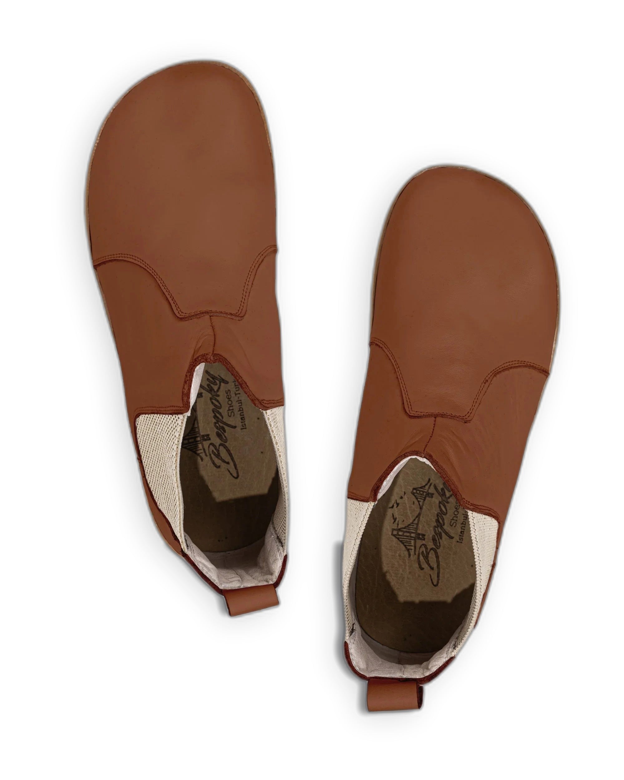 Back view Dark Brown Chelsea Boots - Calf Leather Handcrafted | Bespoky