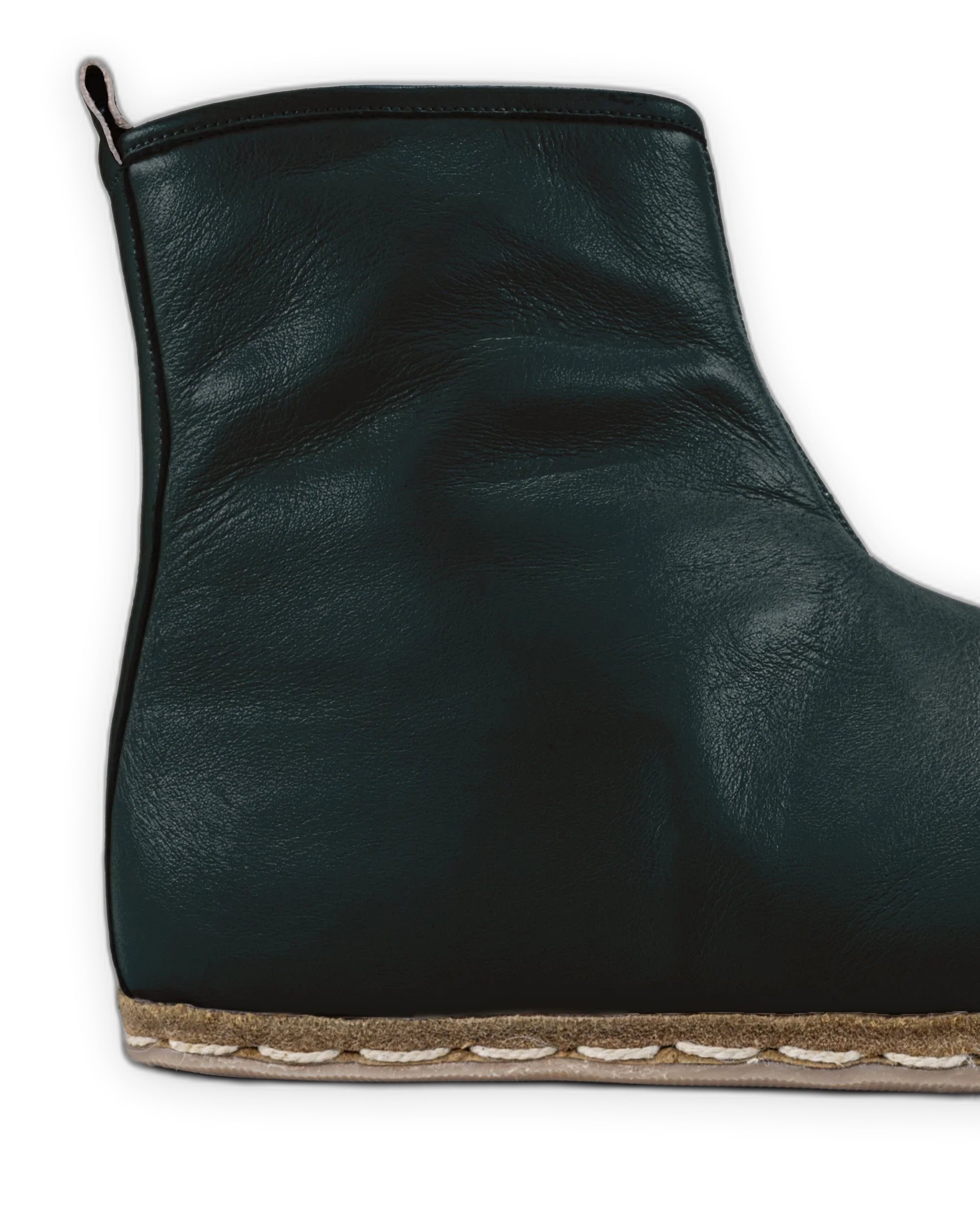 Top view Dark Green Chelsea Boots - Handcrafted Calf Leather | Bespoky