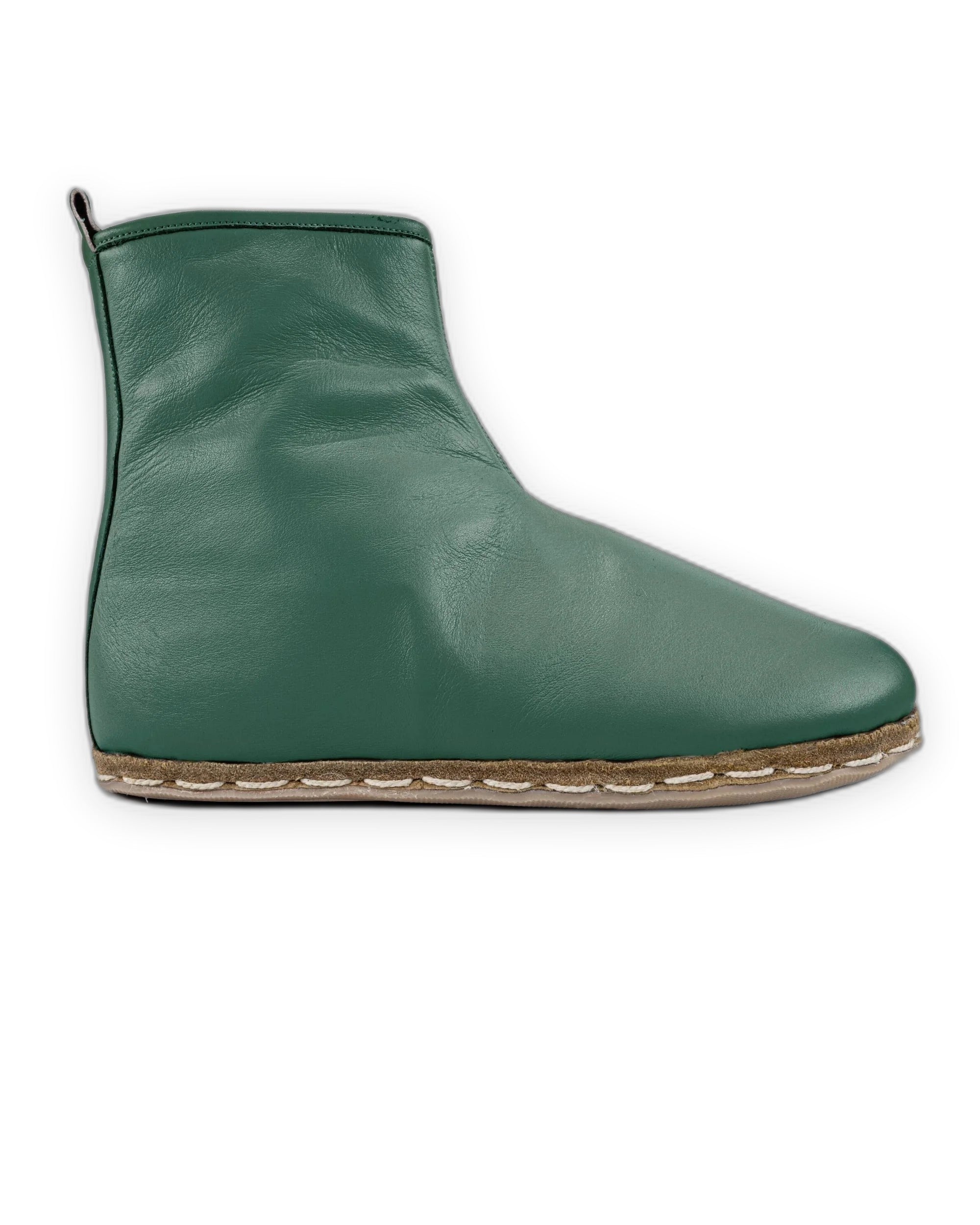 Back view Green Chelsea Boots - Calf Leather Handcrafted | Bespoky