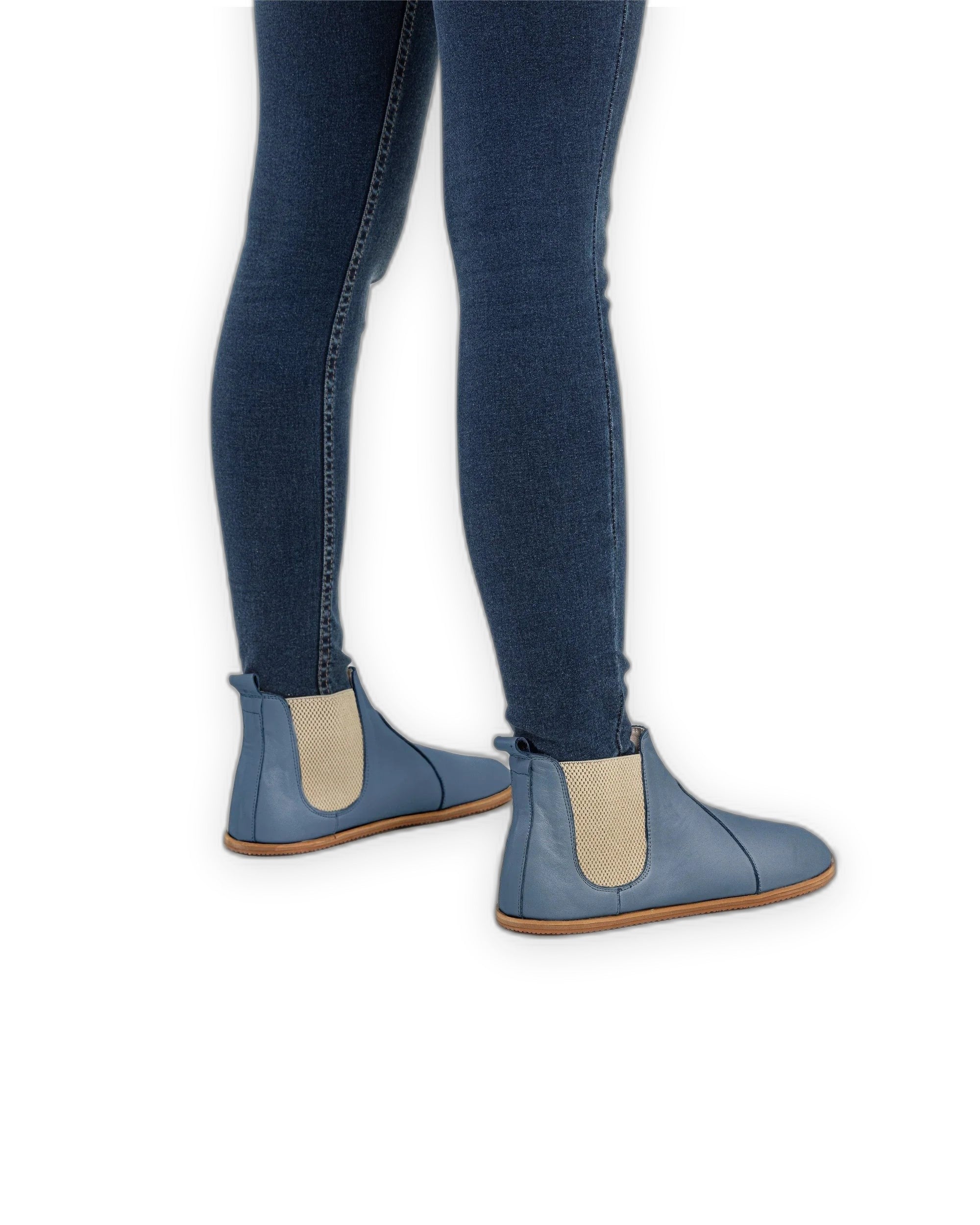 Top view Jean Blue Chelsea Boots - Handcrafted Calf Leather | Bespoky