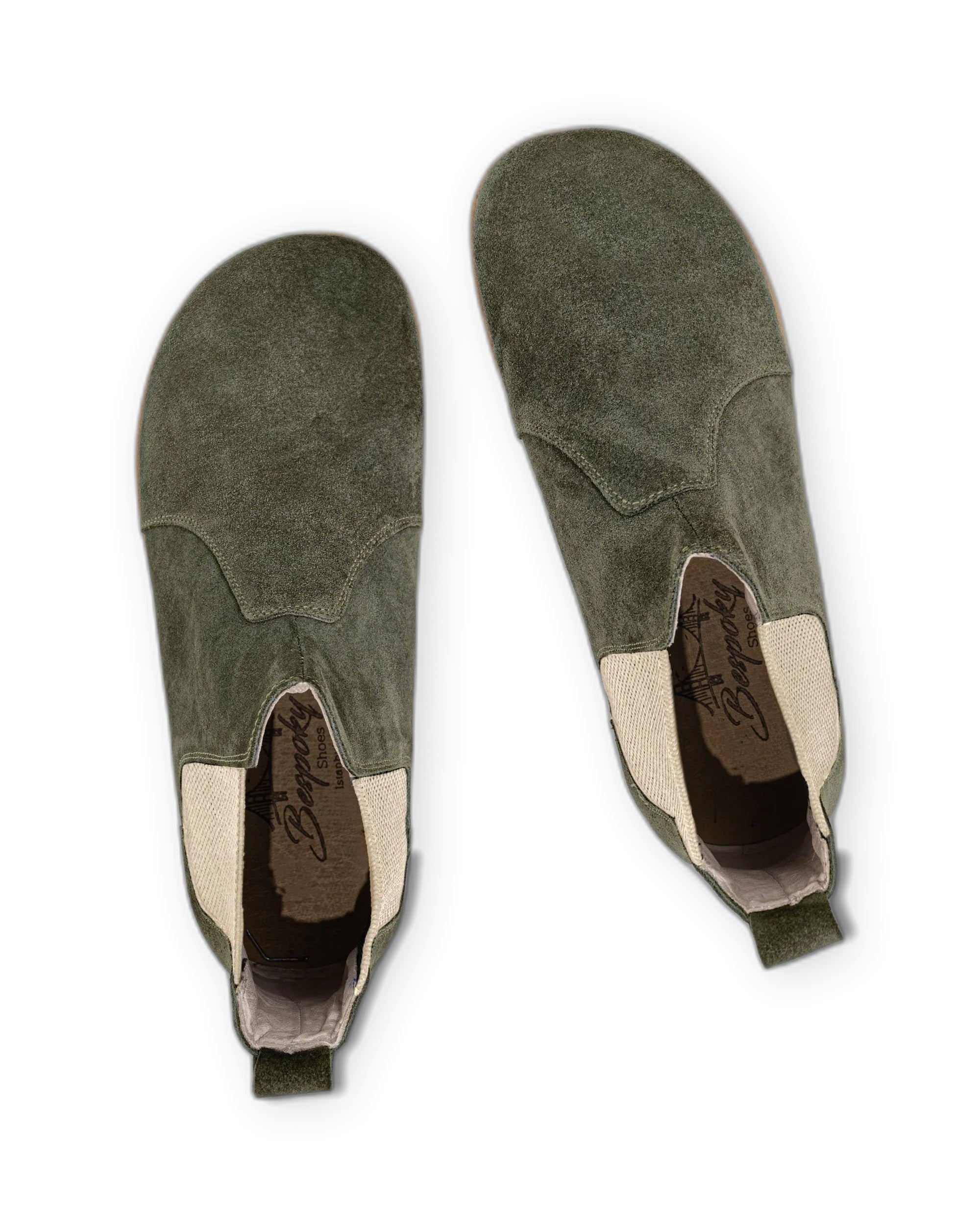 Side view Suede Chelsea Boots - Calf Leather Zero Drop | Bespoky