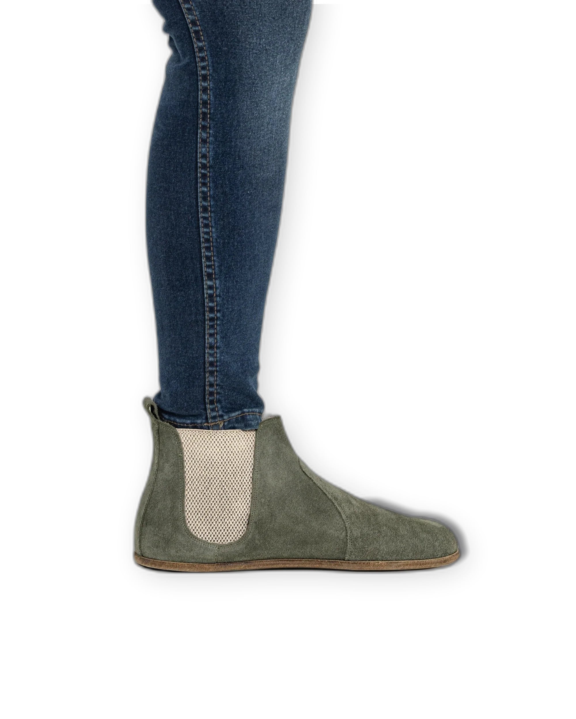 Back view Suede Chelsea Boots - Calf Leather Handcrafted | Bespoky