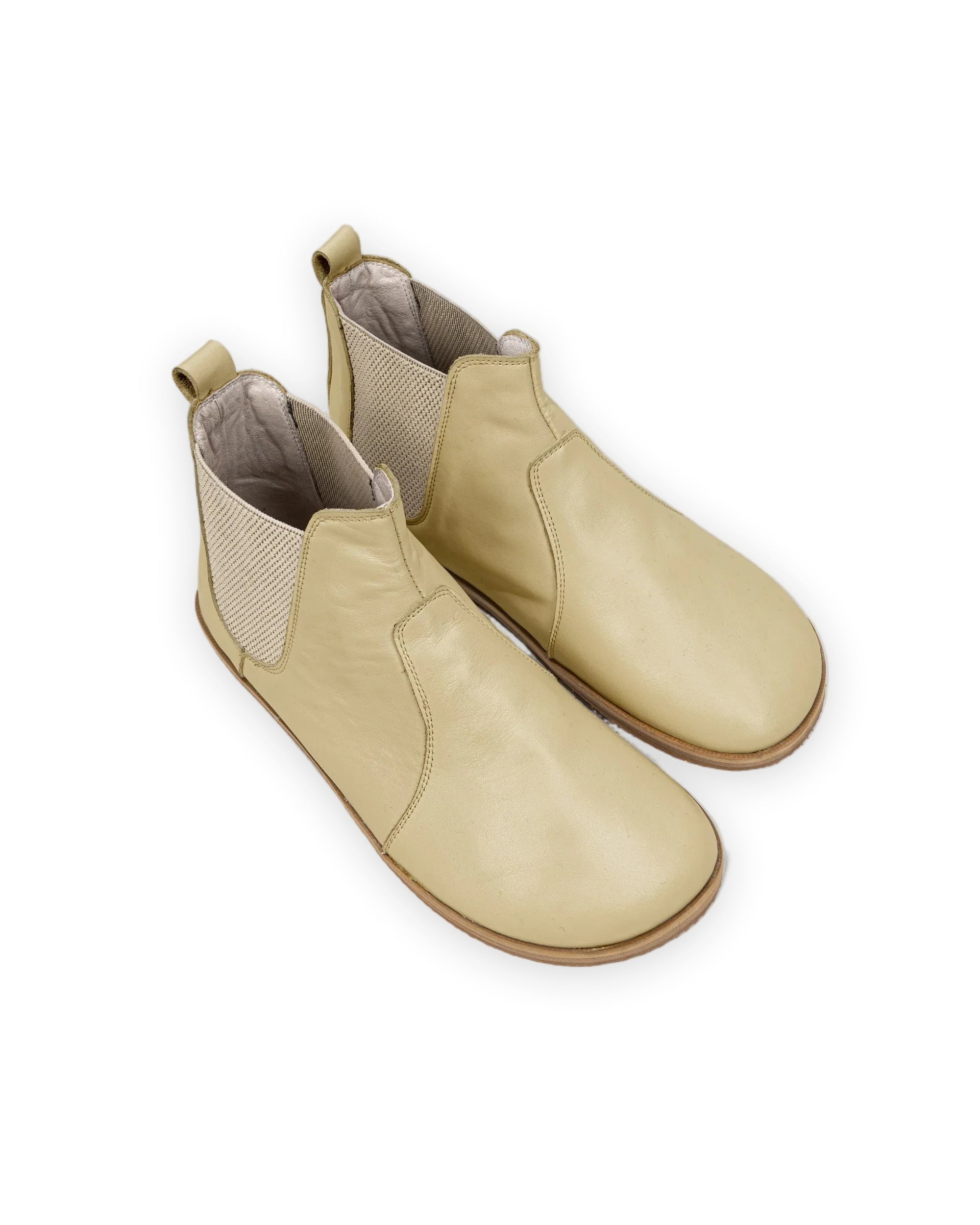 Men's Yellow Chelsea Boots - Handcrafted Calf Leather Wide Toe Box | Bespoky