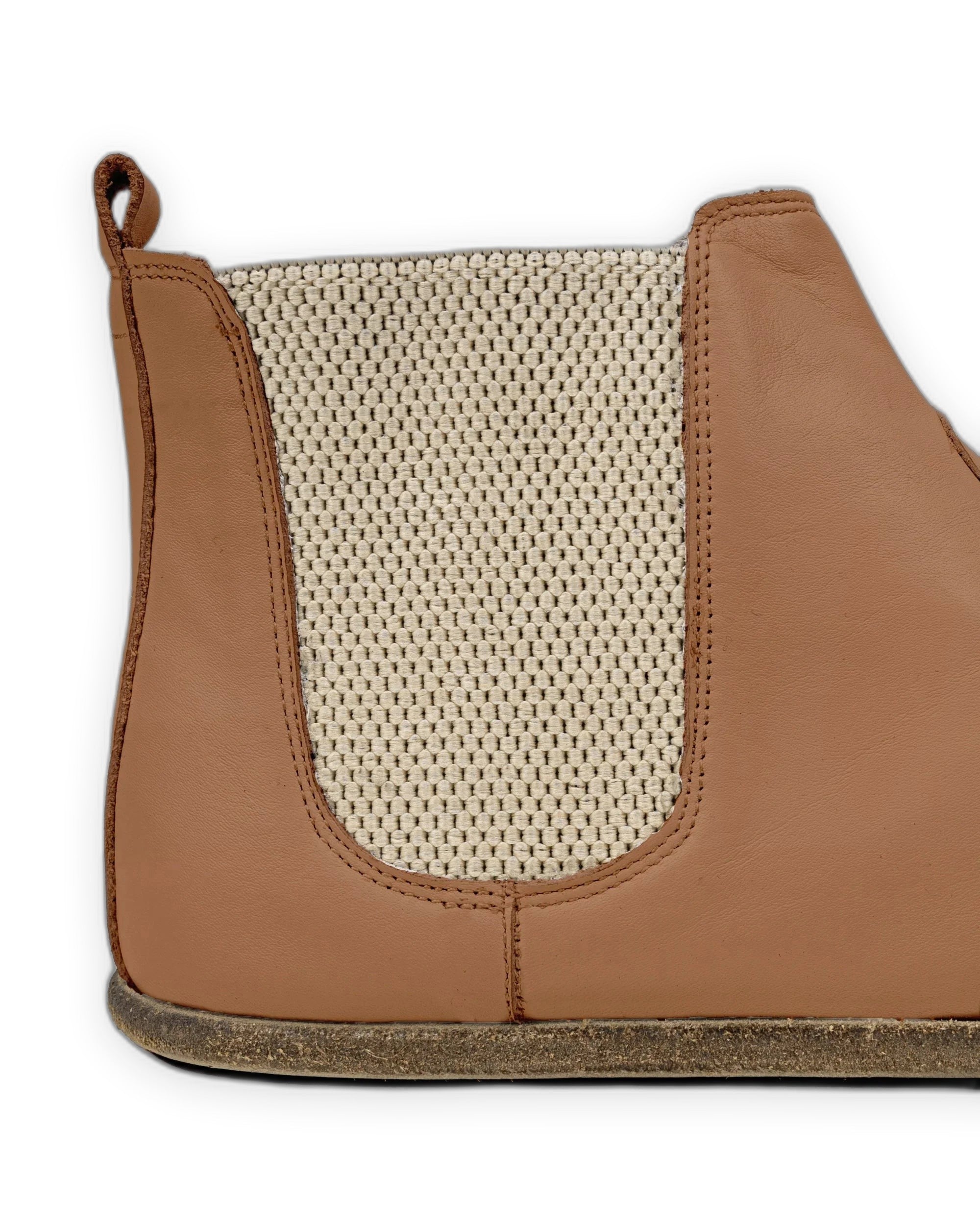 Side view Tan Chelsea Boots - Calf Leather Zero Drop | Bespoky