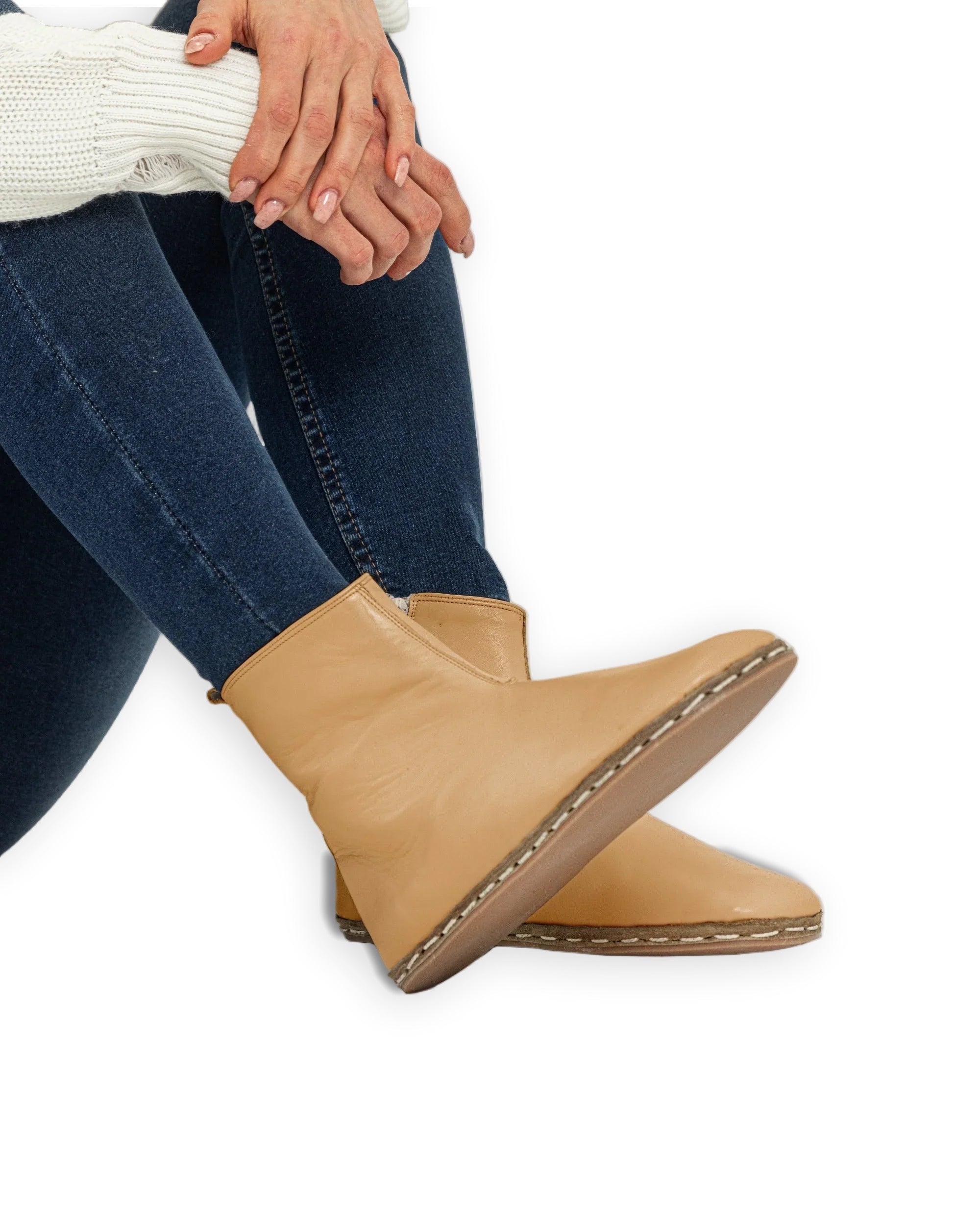 Men's Melon Yellow Chelsea Boots - Handcrafted Calf Leather Wide Toe Box | Bespoky