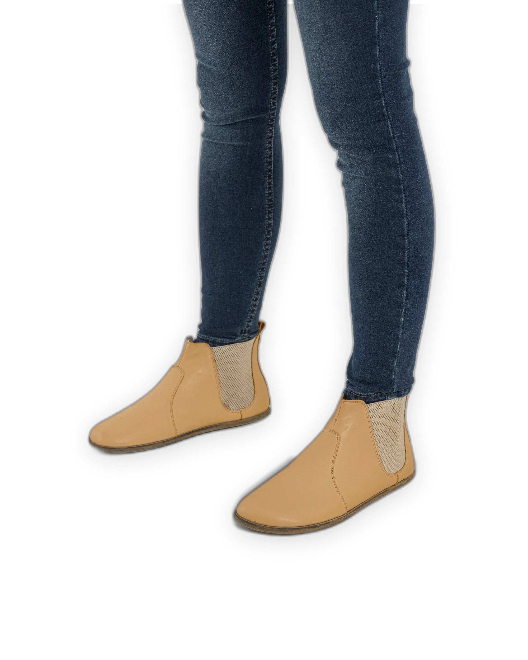 Back view Melon Yellow Chelsea Boots - Calf Leather Handcrafted | Bespoky