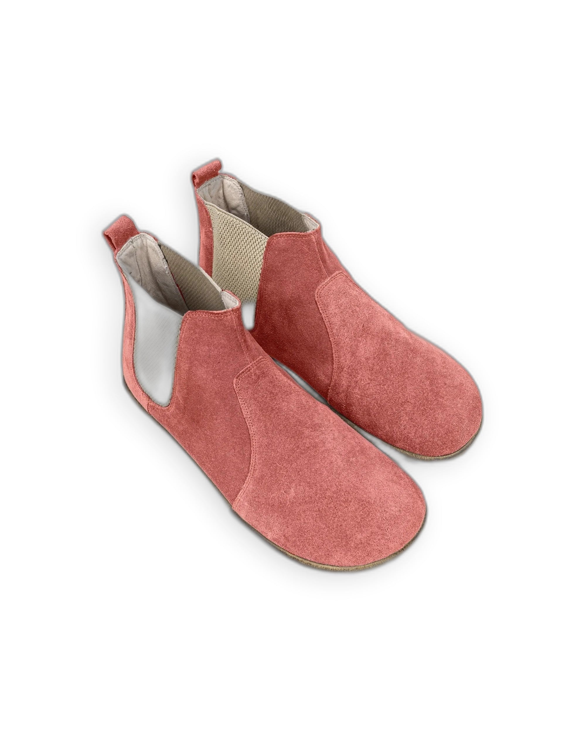 Men's Pink Suede Chelsea Boots - Handcrafted Calf Leather Wide Toe Box | Bespoky