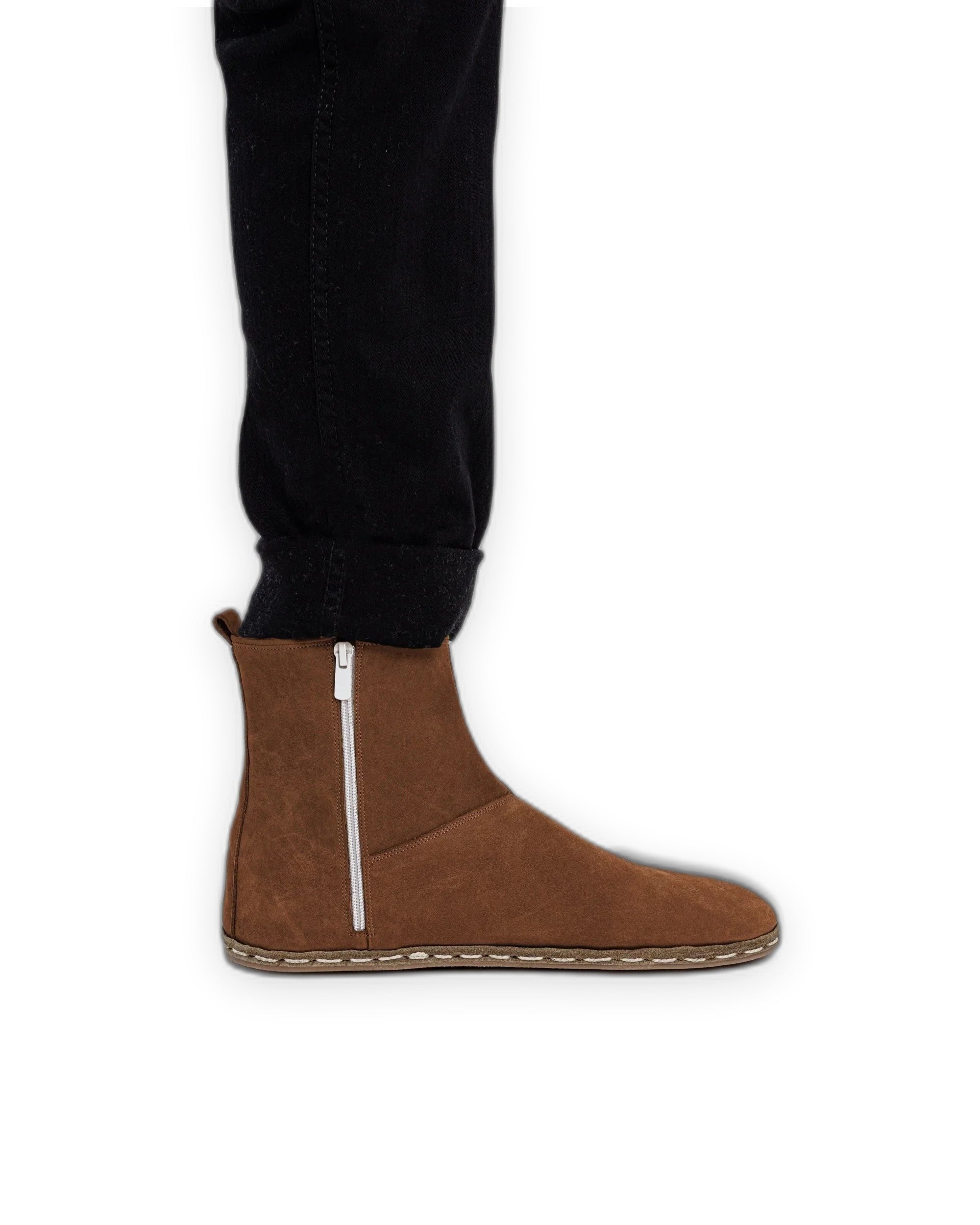 Detail Tan Nubuck Chelsea Boots - Handcrafted Calf Leather Turkey | Bespoky