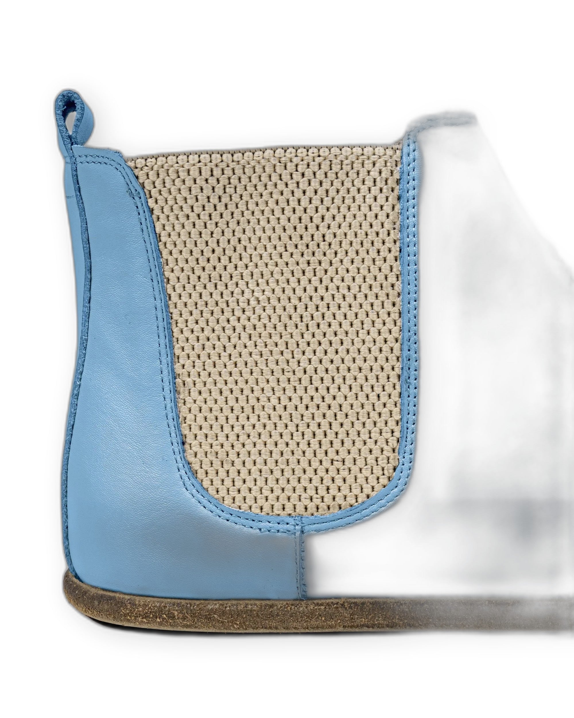 Top view Baby Blue Chelsea Boots - Handcrafted Calf Leather | Bespoky