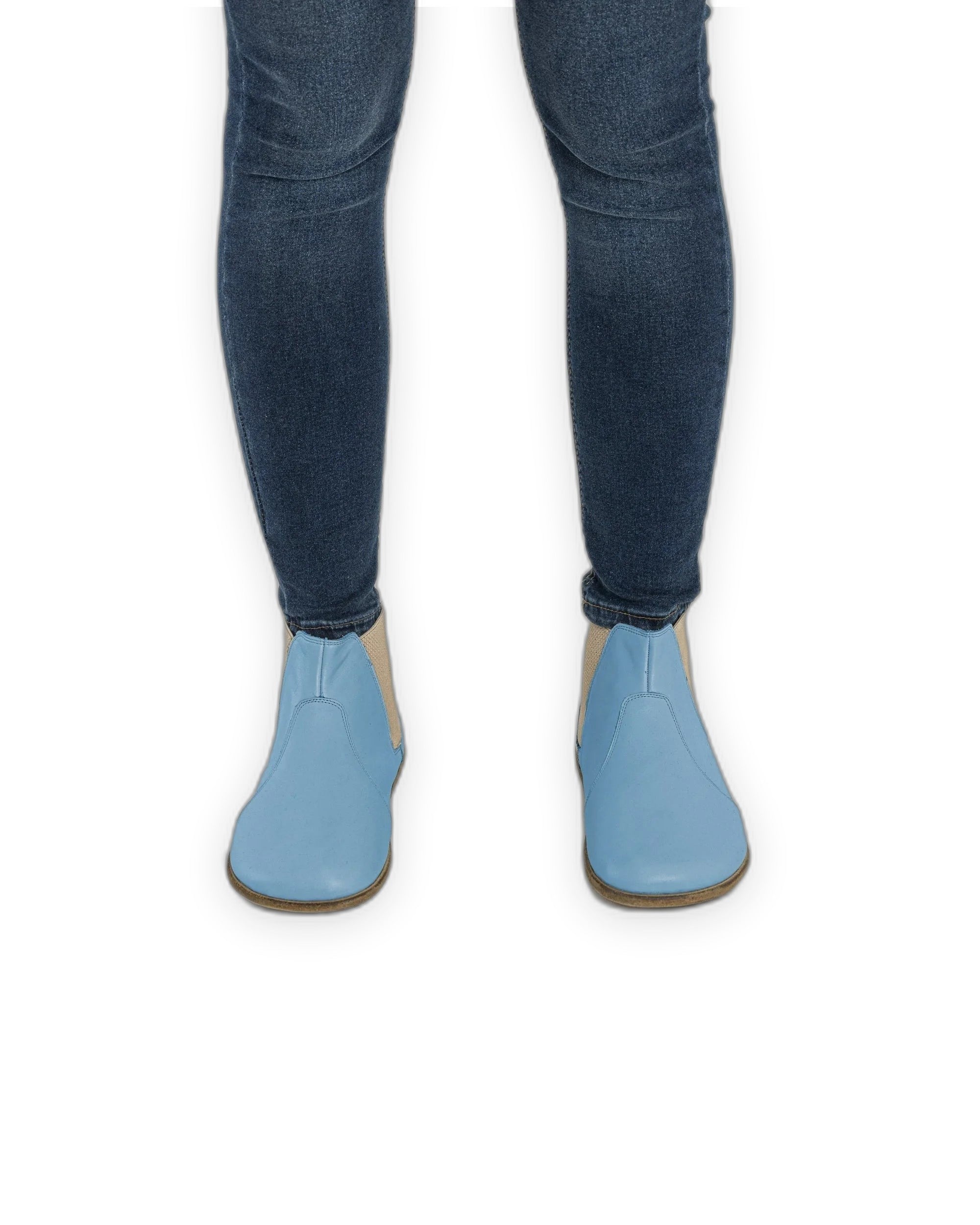 Detail Baby Blue Chelsea Boots - Handcrafted Calf Leather Turkey | Bespoky