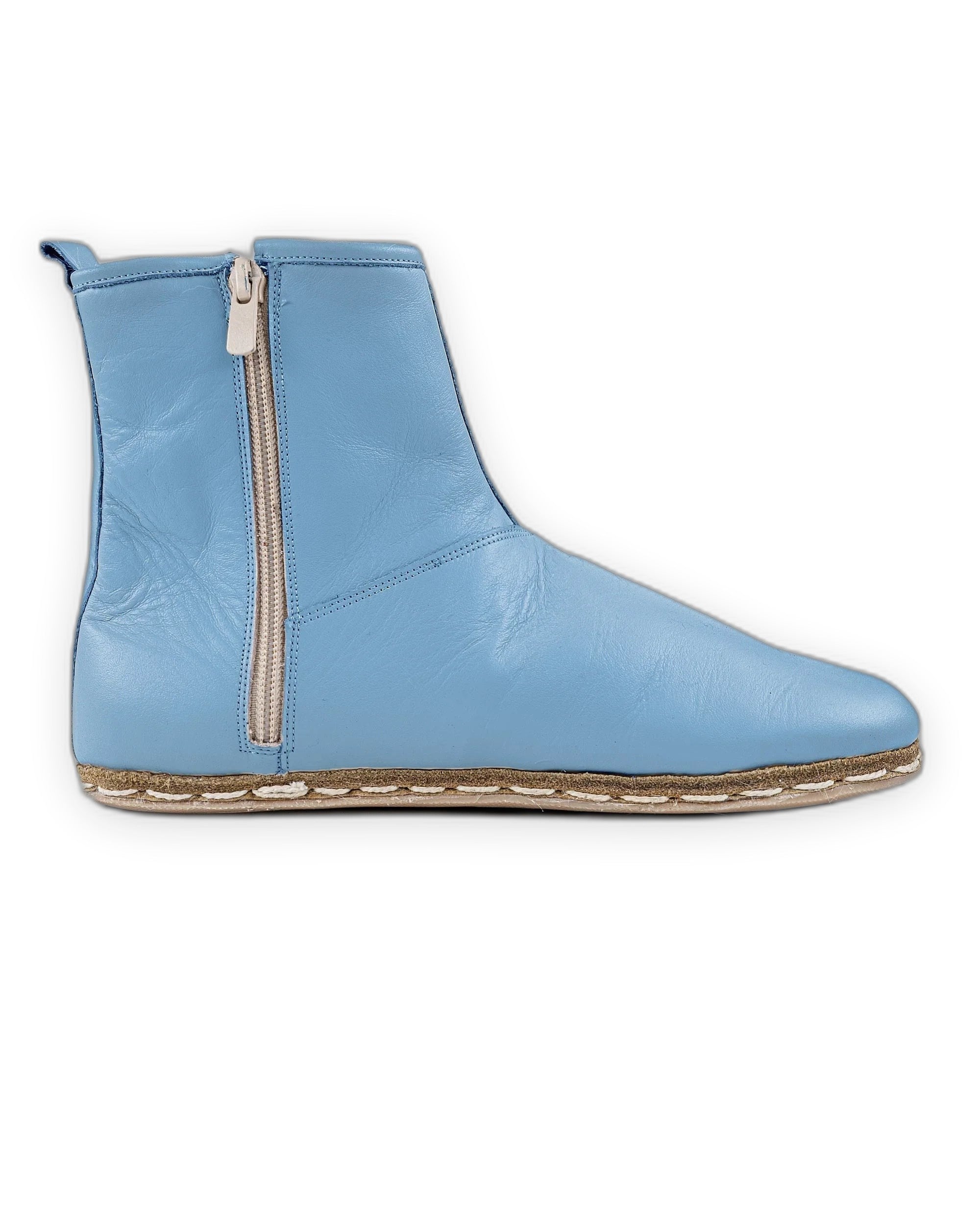 Top view Baby Blue Chelsea Boots - Handcrafted Calf Leather | Bespoky