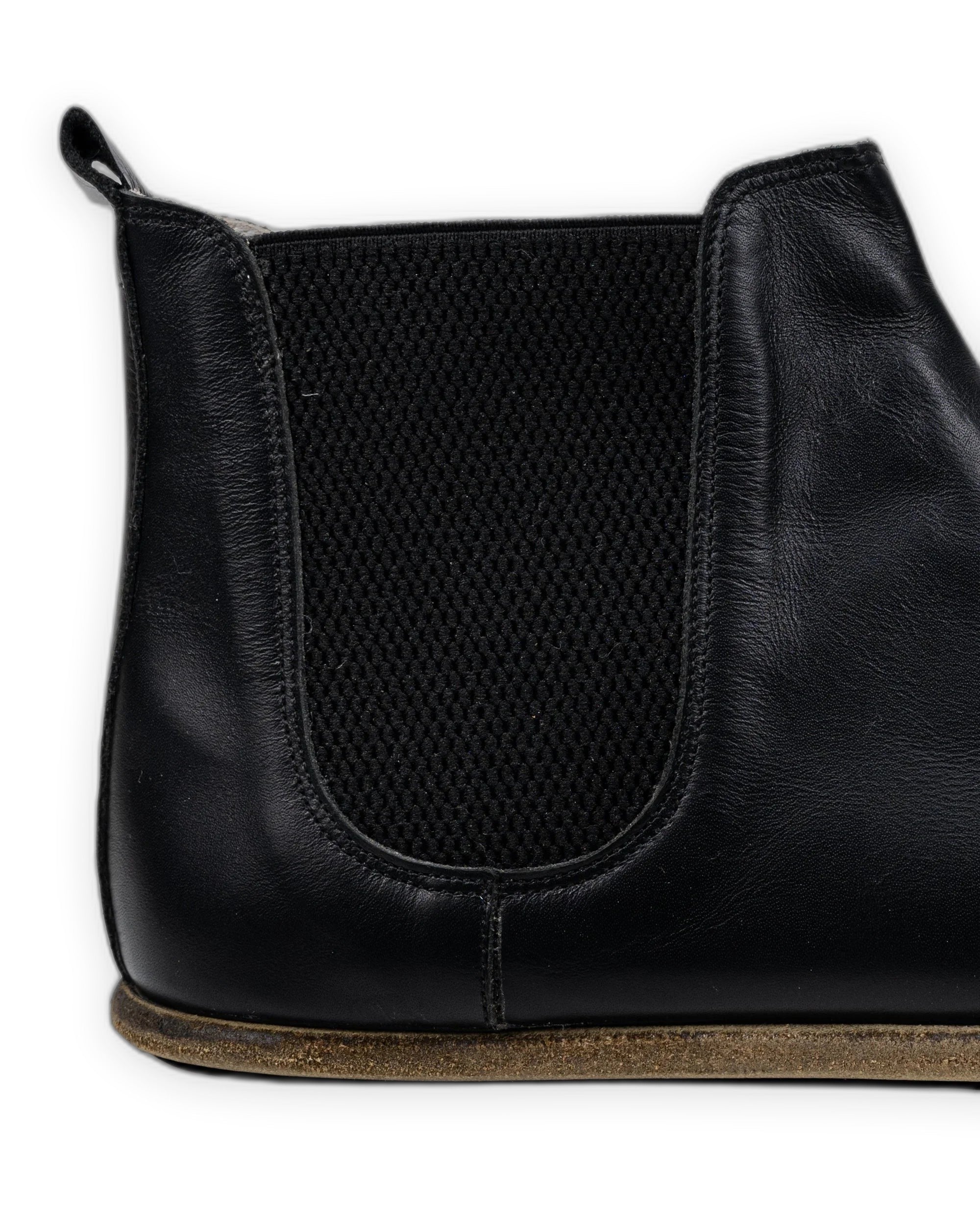 Detail Black Chelsea Boots - Handcrafted Calf Leather Turkey | Bespoky