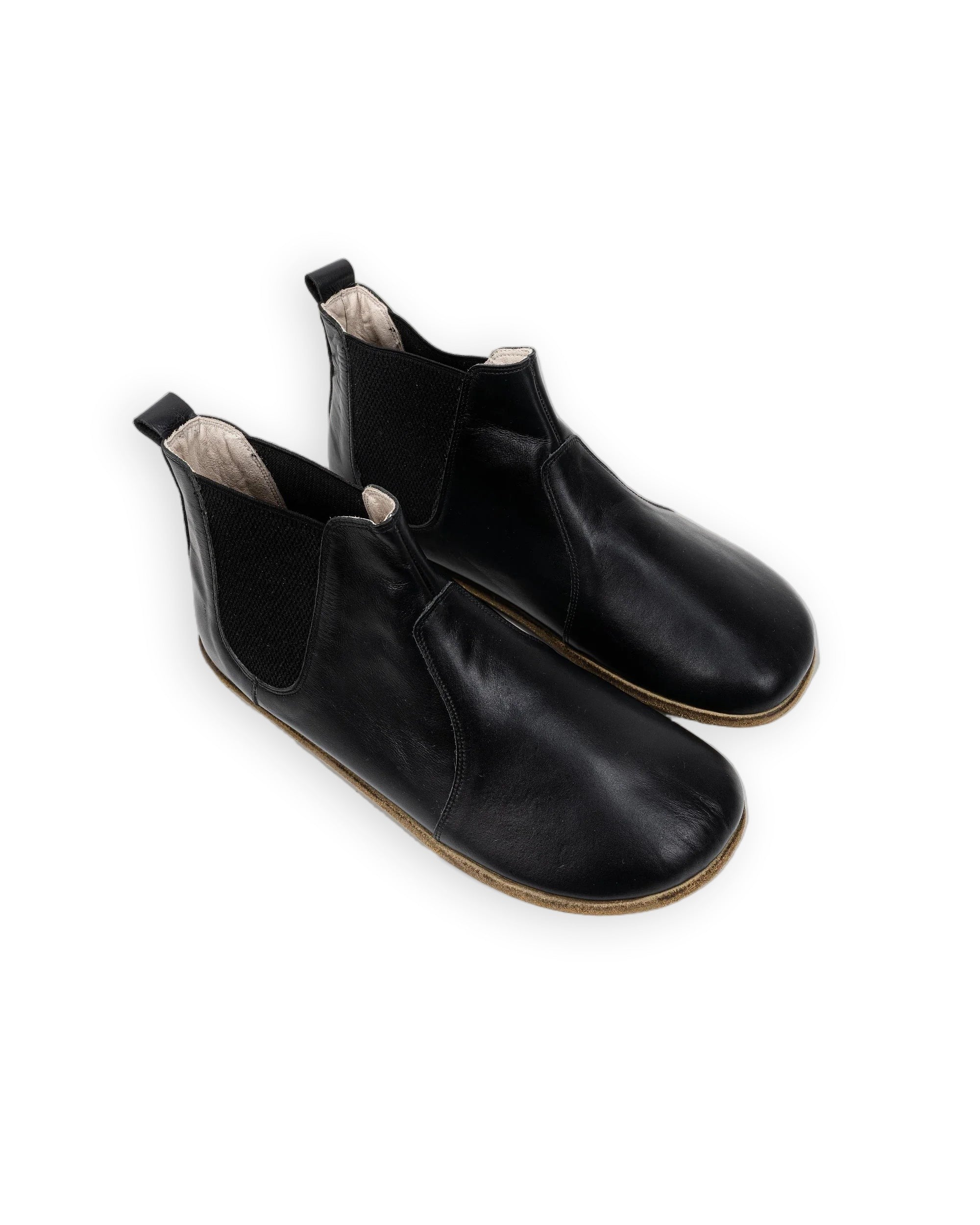 Women's Black Chelsea Boots - Handcrafted Calf Leather Wide Toe Box | Bespoky
