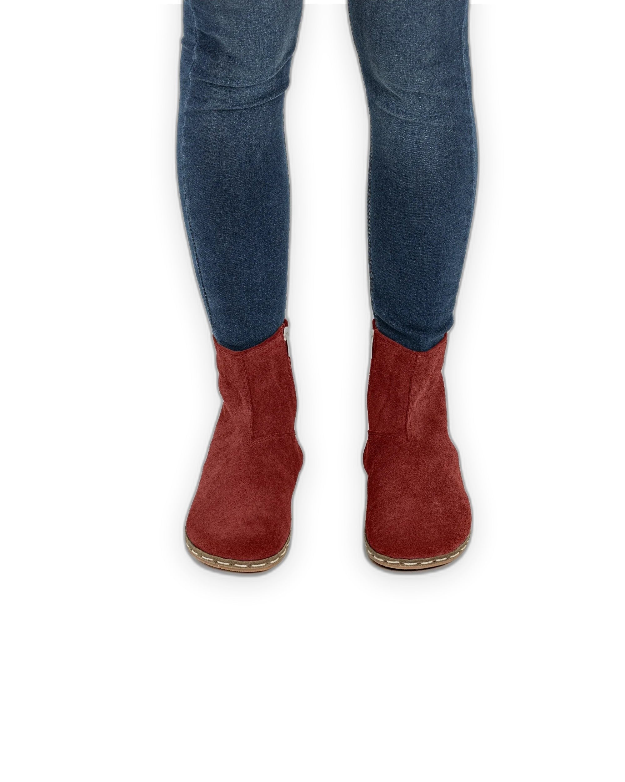 Detail Burgundy Chelsea Boots - Handcrafted Calf Leather Turkey | Bespoky