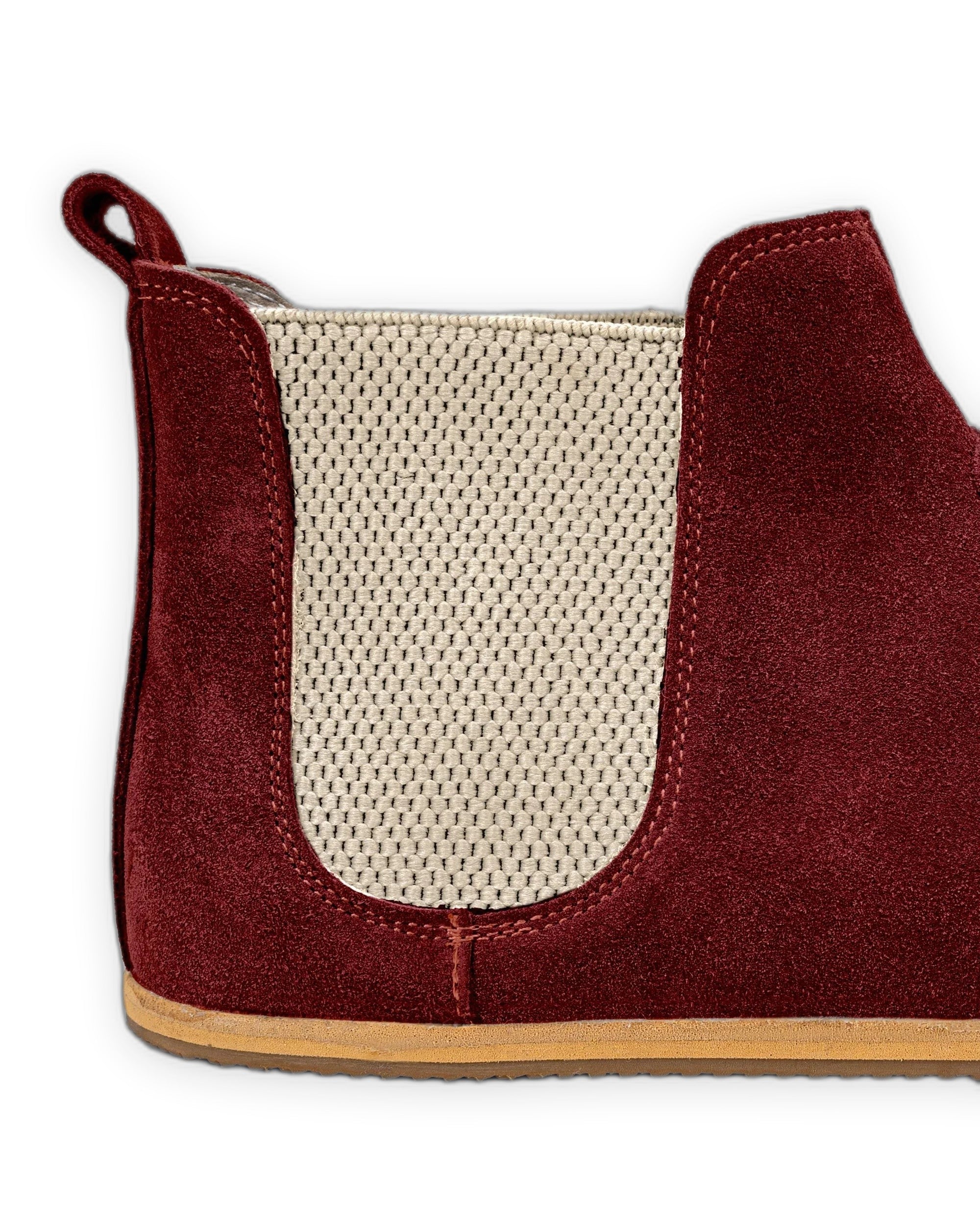 Top view Burgundy Chelsea Boots - Handcrafted Calf Leather | Bespoky