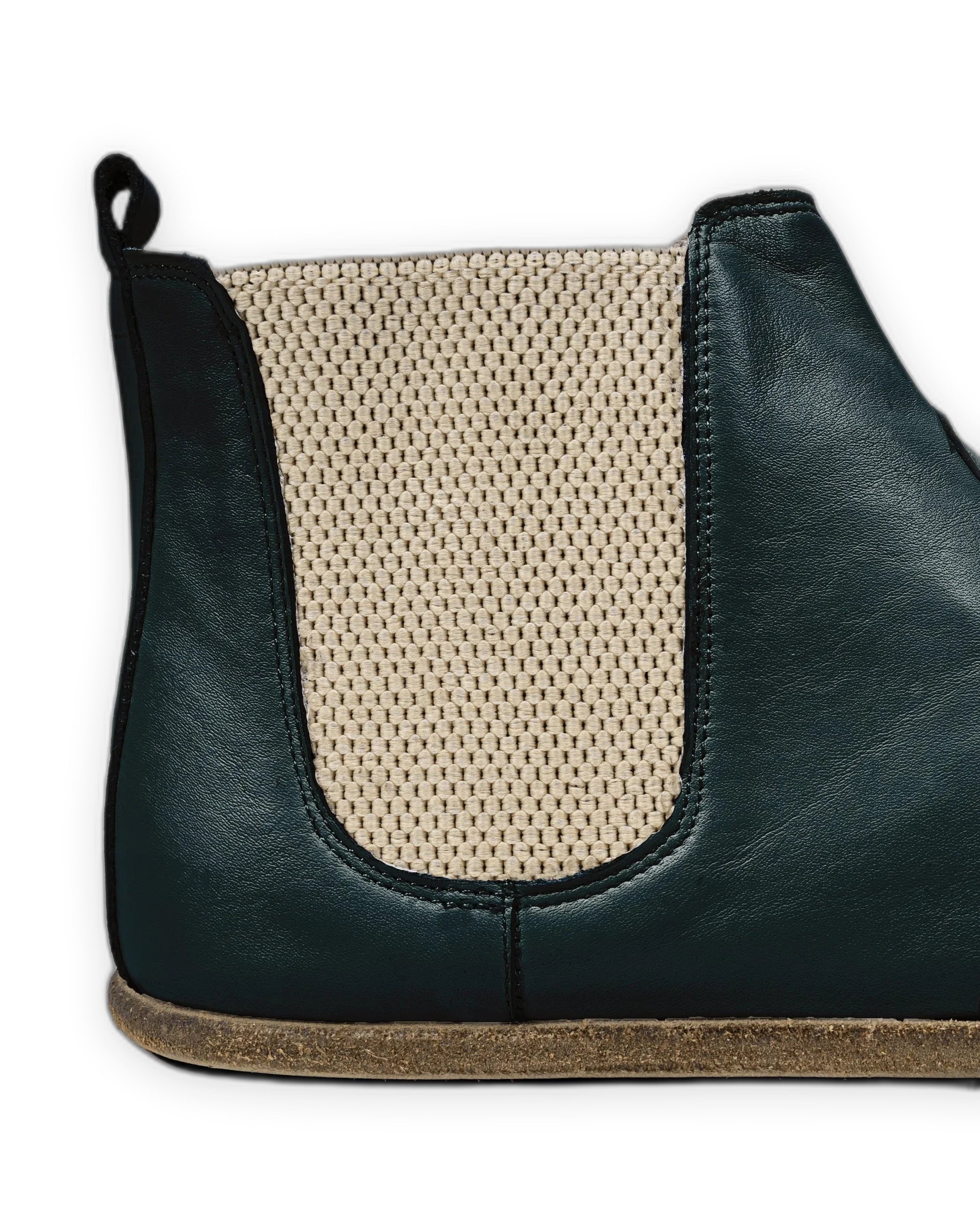 Top view Dark Green Chelsea Boots - Handcrafted Calf Leather | Bespoky