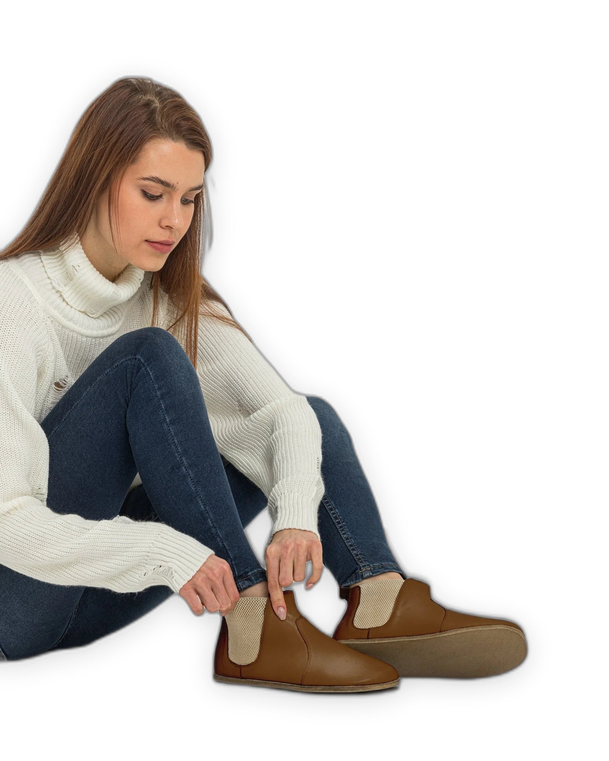 Close-up calf leather - Dark Tan Chelsea Boots Detail | Bespoky