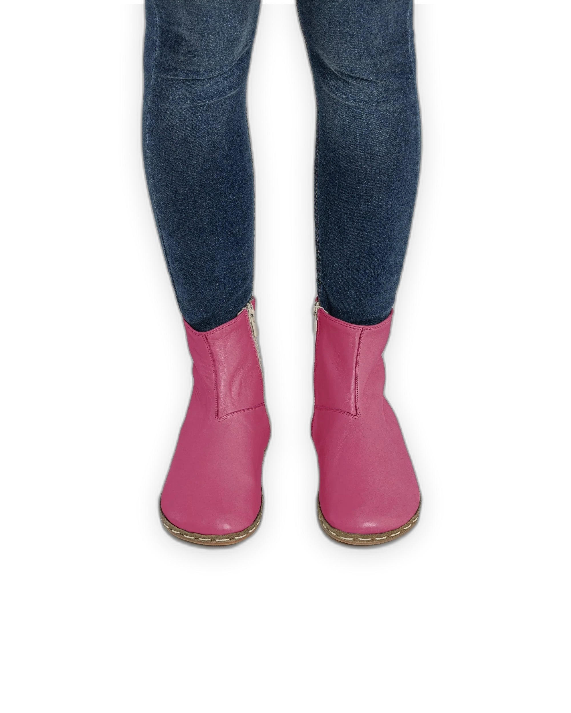 Detail Fuchsia Chelsea Boots - Handcrafted Calf Leather Turkey | Bespoky