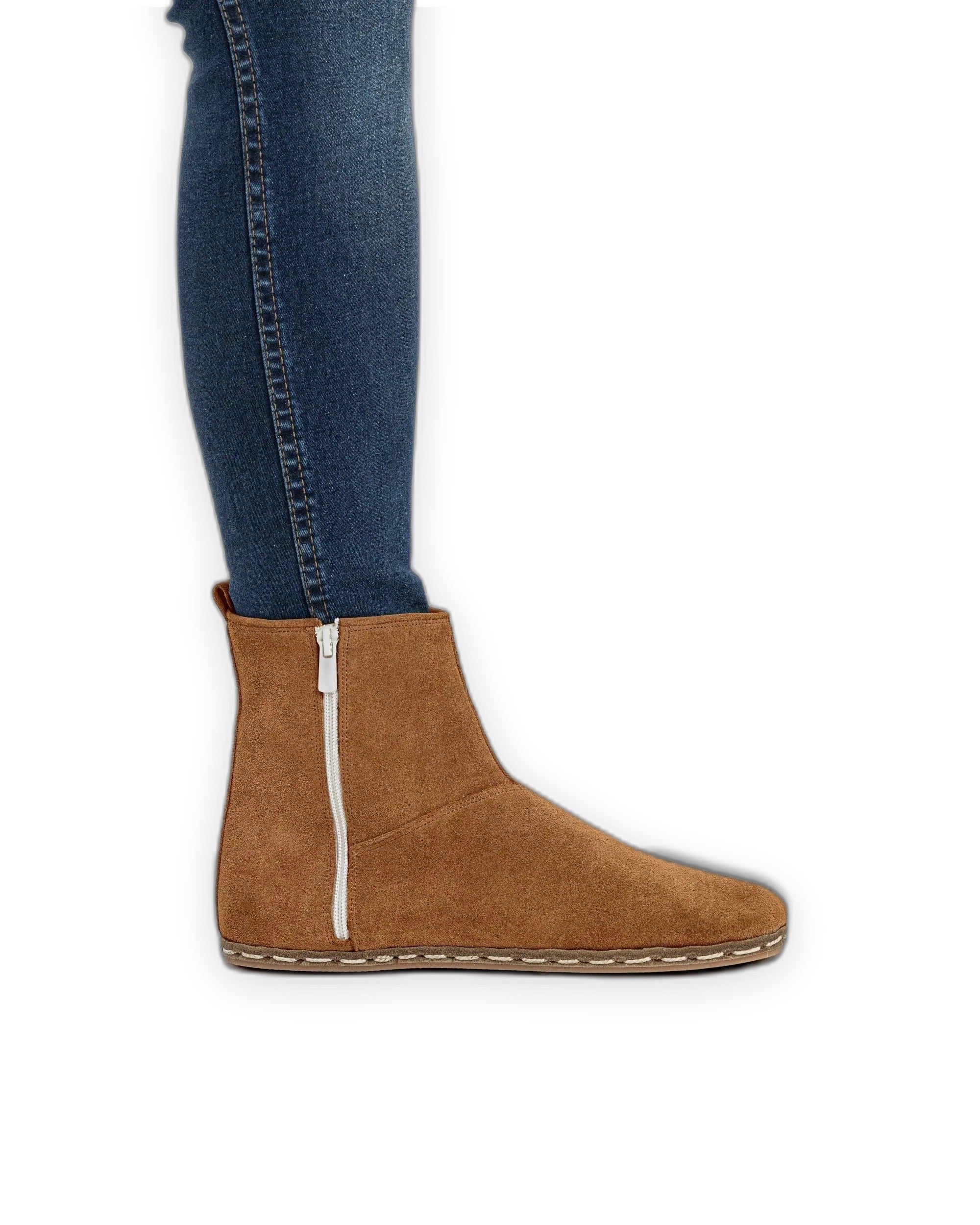 Pair Leather Chelsea Boots - Barefoot Wide Toe Calf Leather | Bespoky