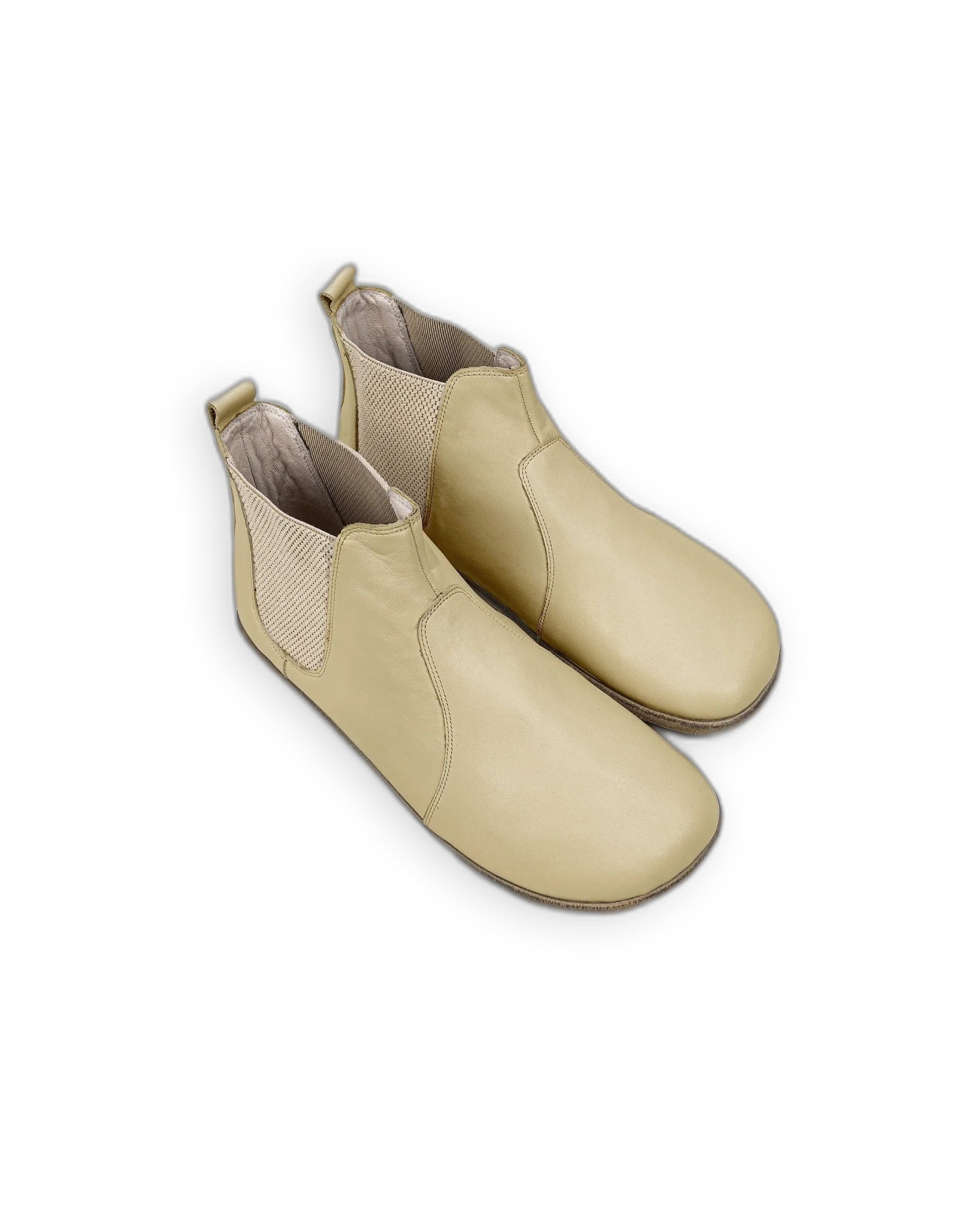 Women's Yellow Chelsea Boots - Handcrafted Calf Leather Wide Toe Box | Bespoky