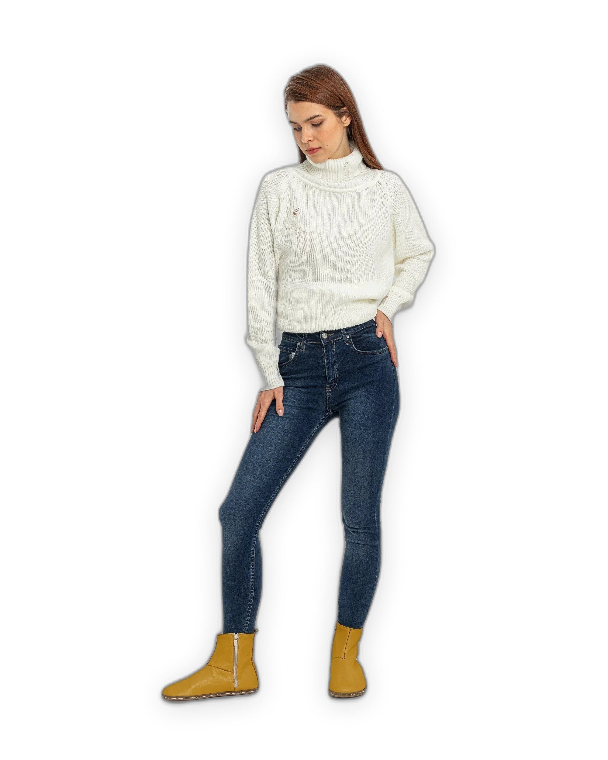 Back view Mustard Chelsea Boots - Calf Leather Handcrafted | Bespoky