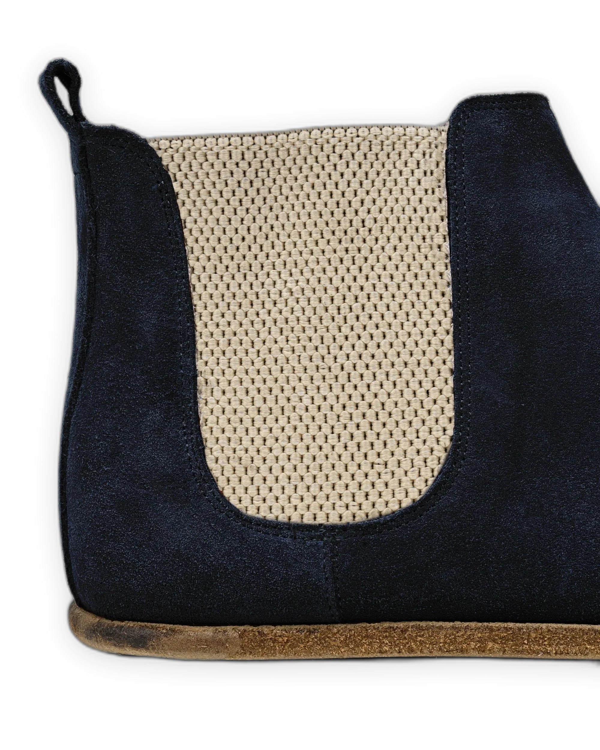 Top view Navy Chelsea Boots - Handcrafted Calf Leather | Bespoky