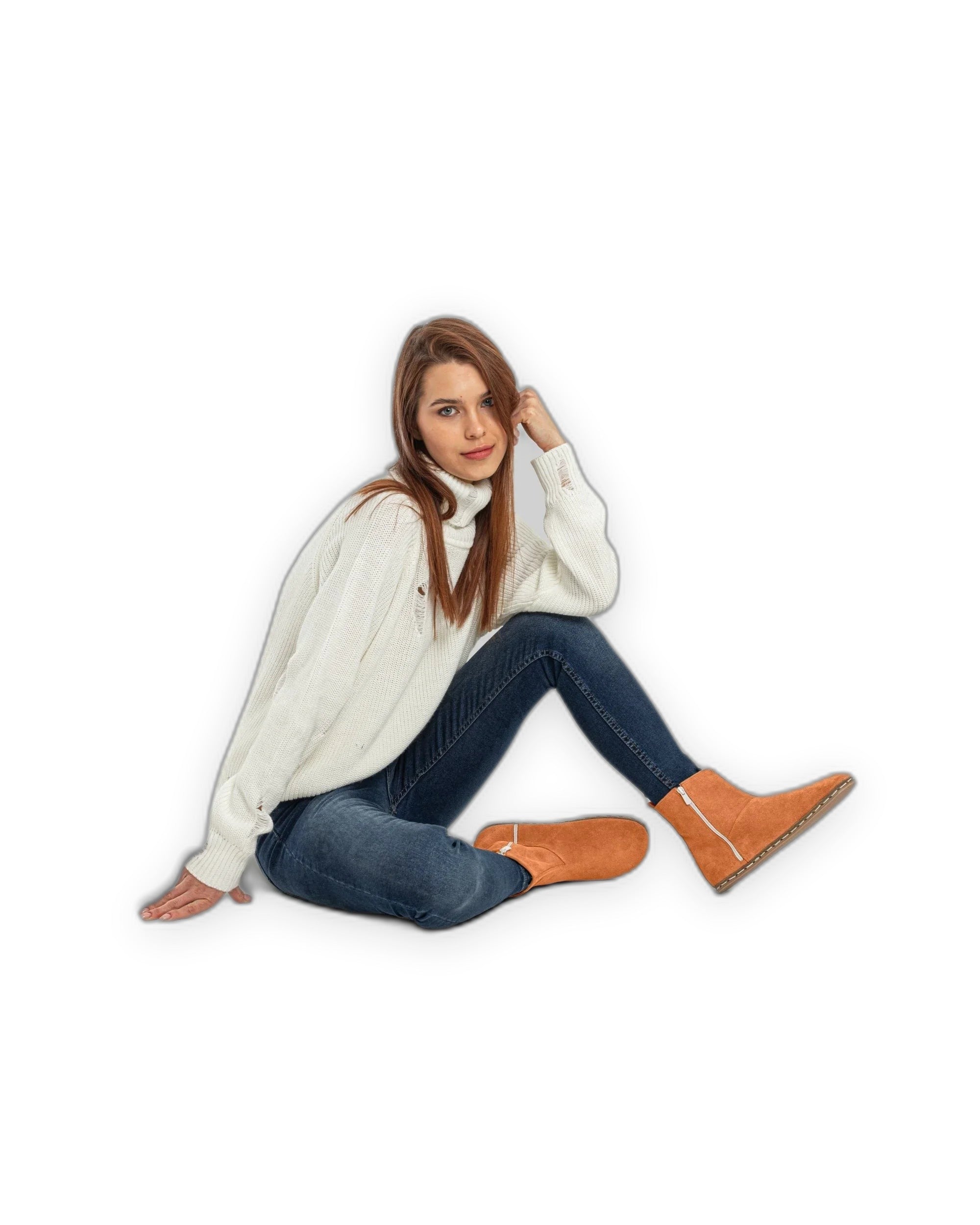 Back view Orange Chelsea Boots - Calf Leather Handcrafted | Bespoky