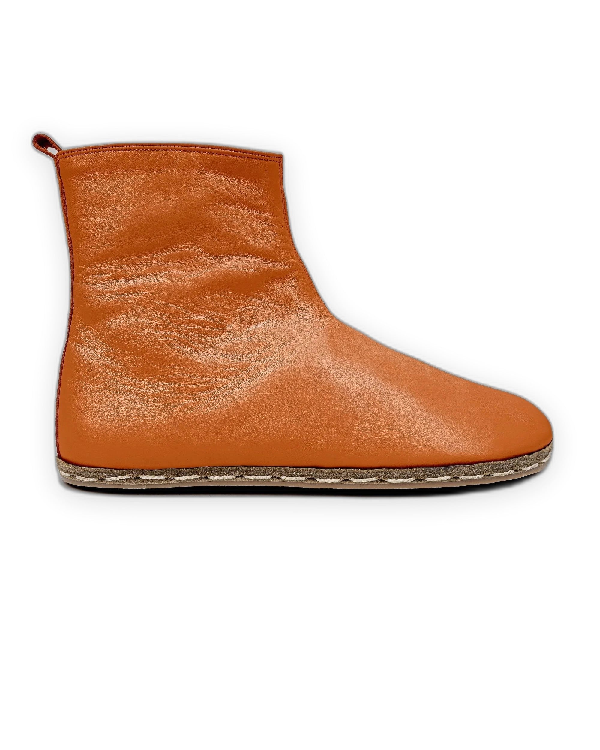 Back view Orange Chelsea Boots - Calf Leather Handcrafted | Bespoky