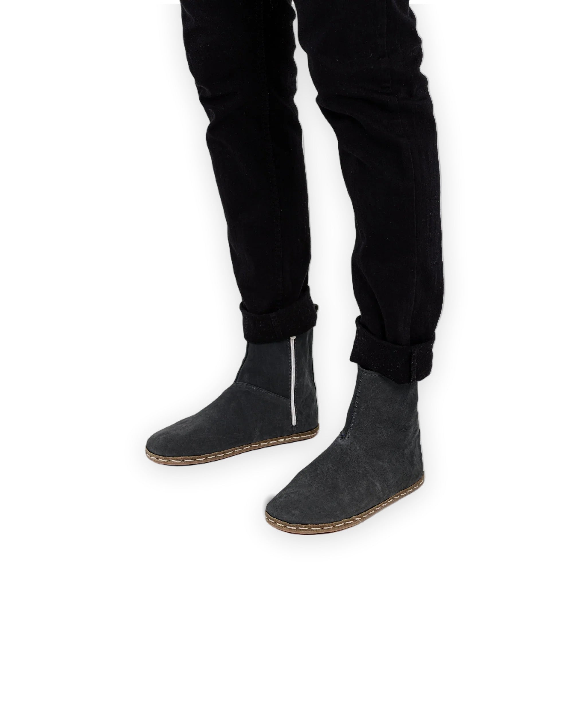 Women's Smoked Chelsea Boots - Handcrafted Calf Leather Wide Toe Box | Bespoky