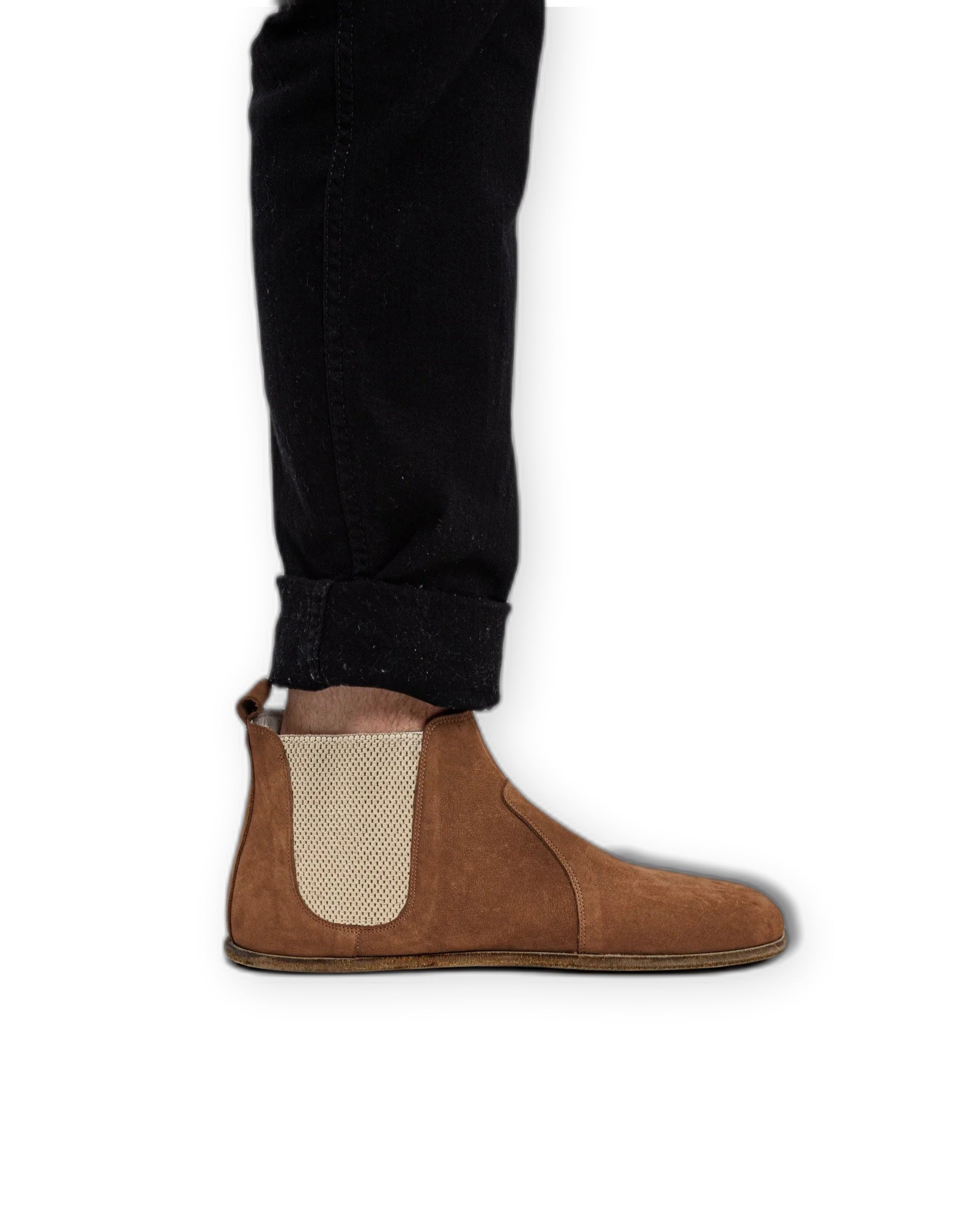 Back view Tan Chelsea Boots - Calf Leather Handcrafted | Bespoky
