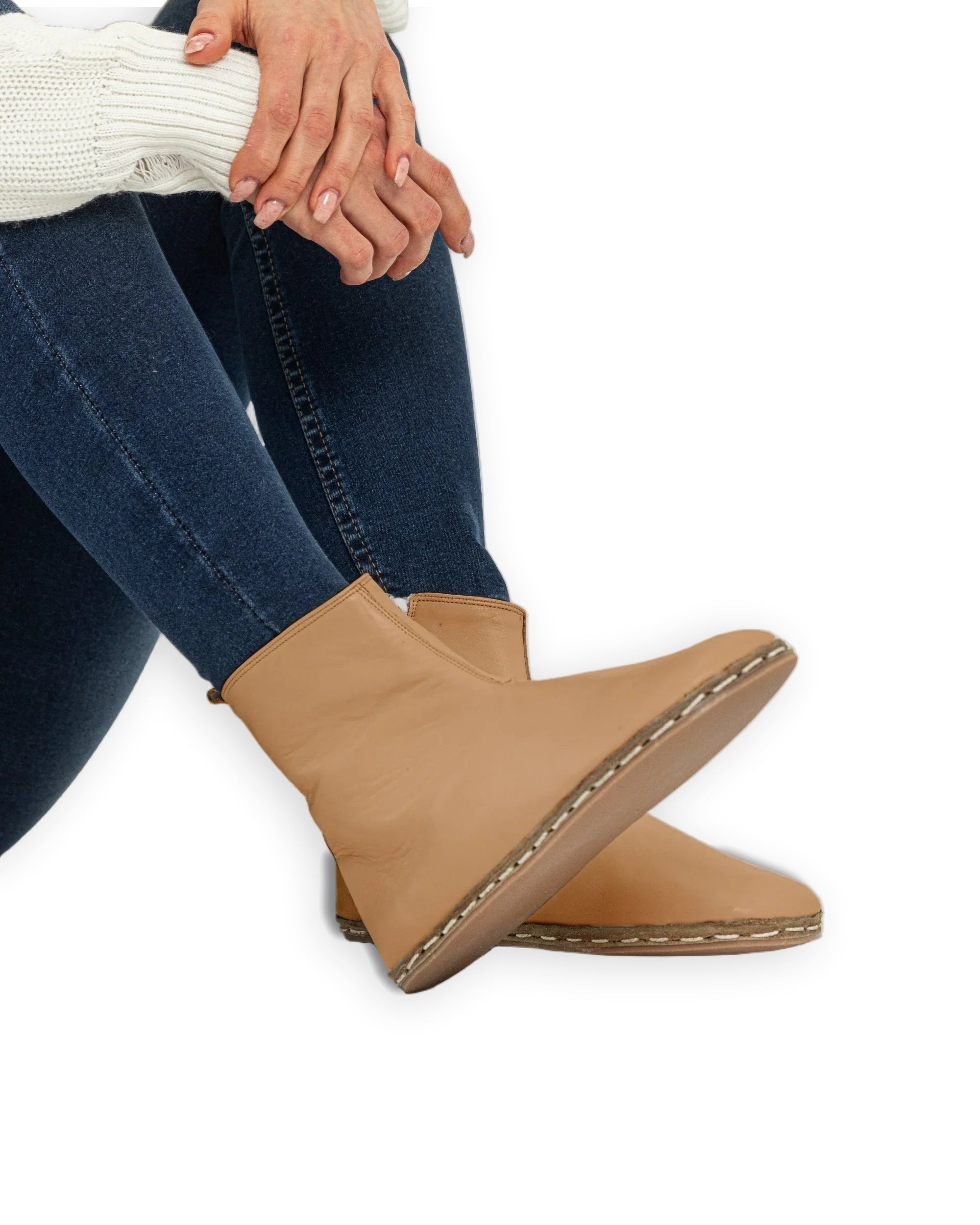 Women's Undyed Chelsea Boots - Handcrafted Calf Leather Wide Toe Box | Bespoky