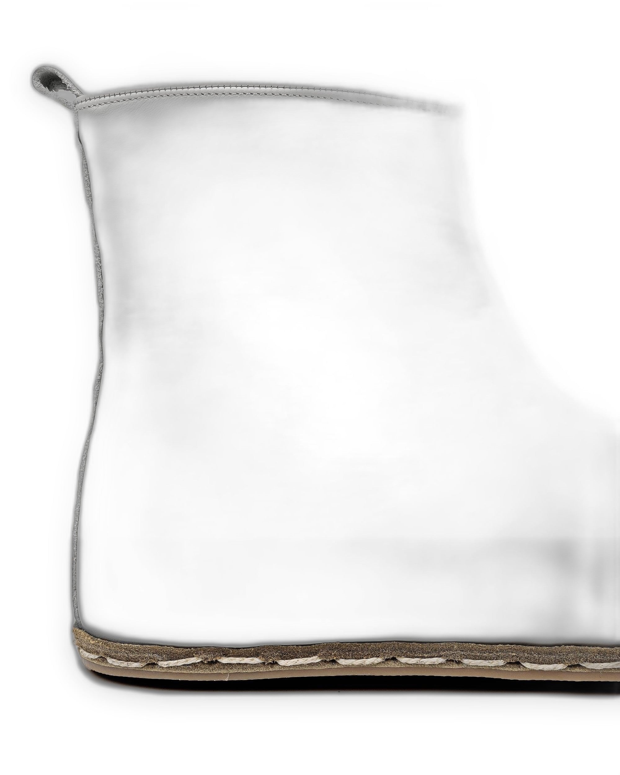 Back view White Chelsea Boots - Calf Leather Handcrafted | Bespoky