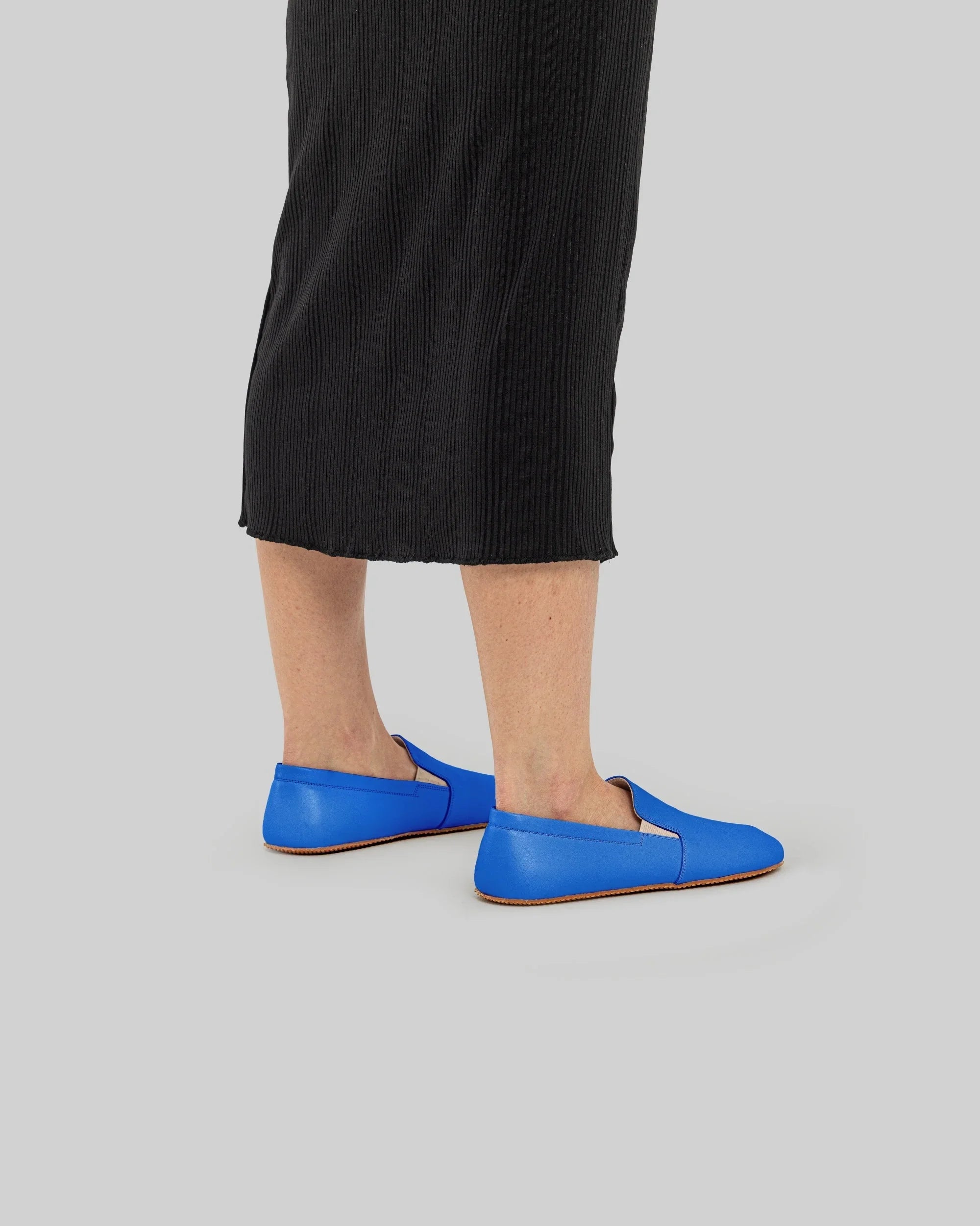 Close-up calf leather - Blue Barefoot Shoes Detail | Bespoky