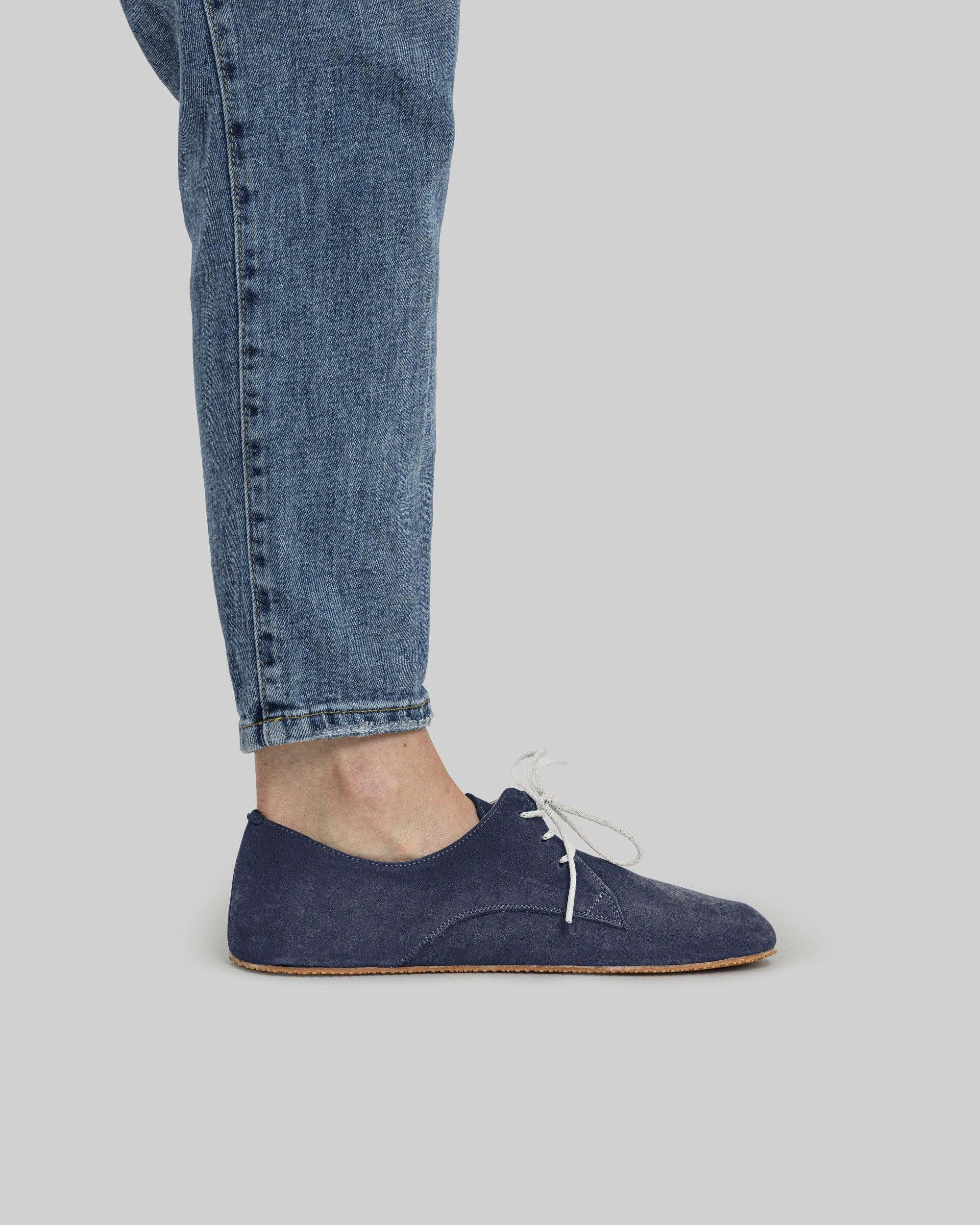 Back view Navy Oxford Shoes - Calf Leather Handcrafted | Bespoky