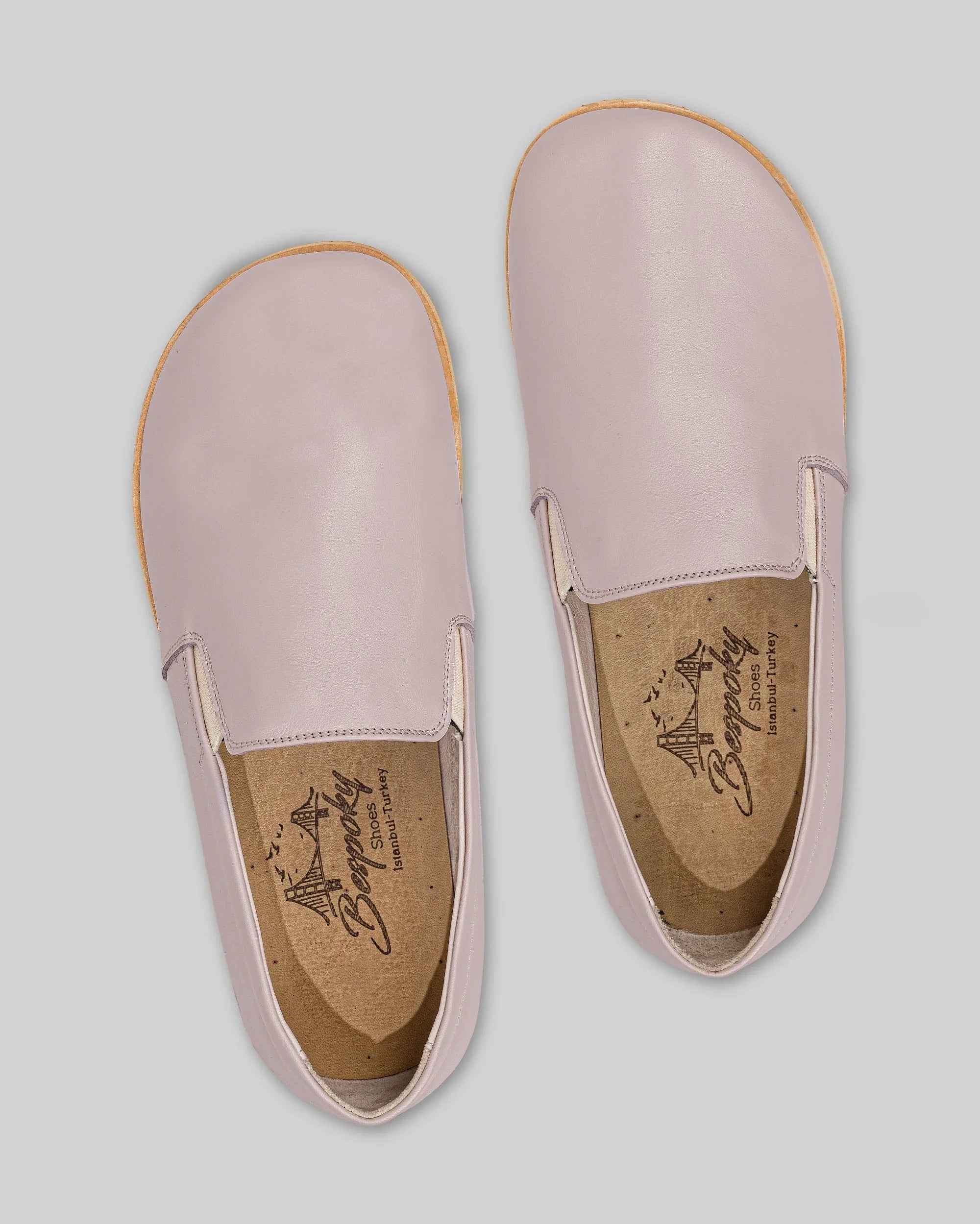 Side view Pink Barefoot Shoes - Calf Leather Zero Drop | Bespoky