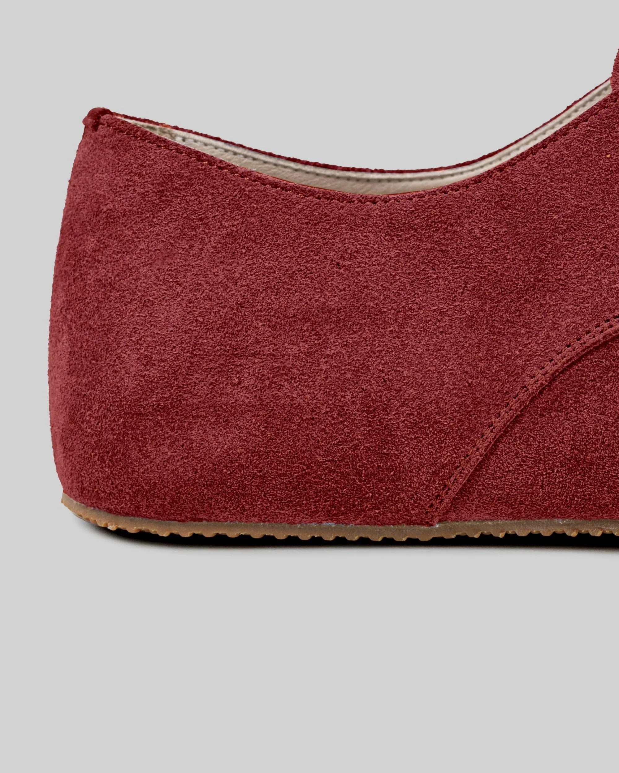 Top view Burgundy Oxford Shoes - Handcrafted Calf Leather | Bespoky