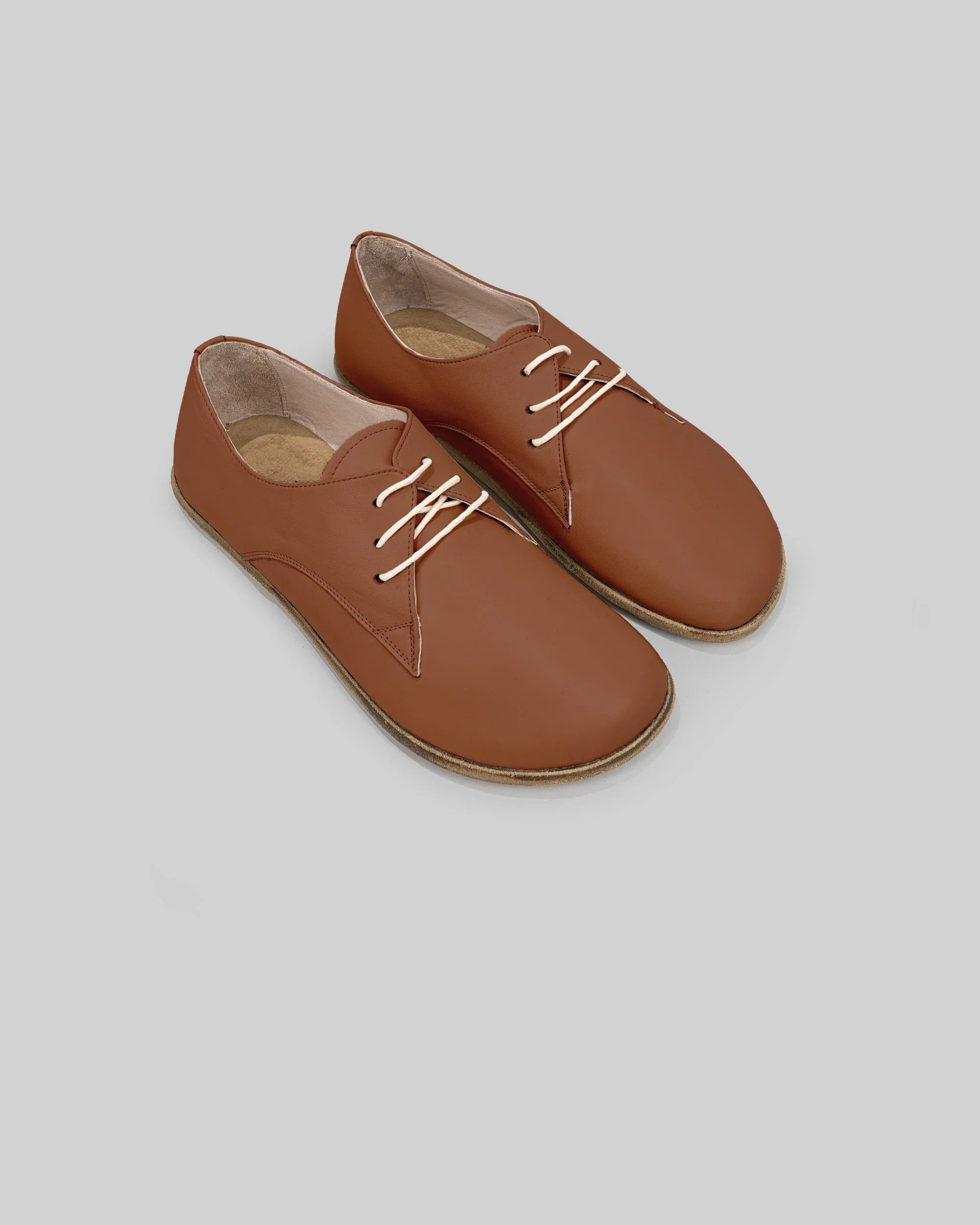Women's Dark Brown Oxford Shoes - Handcrafted Calf Leather Wide Toe Box | Bespoky