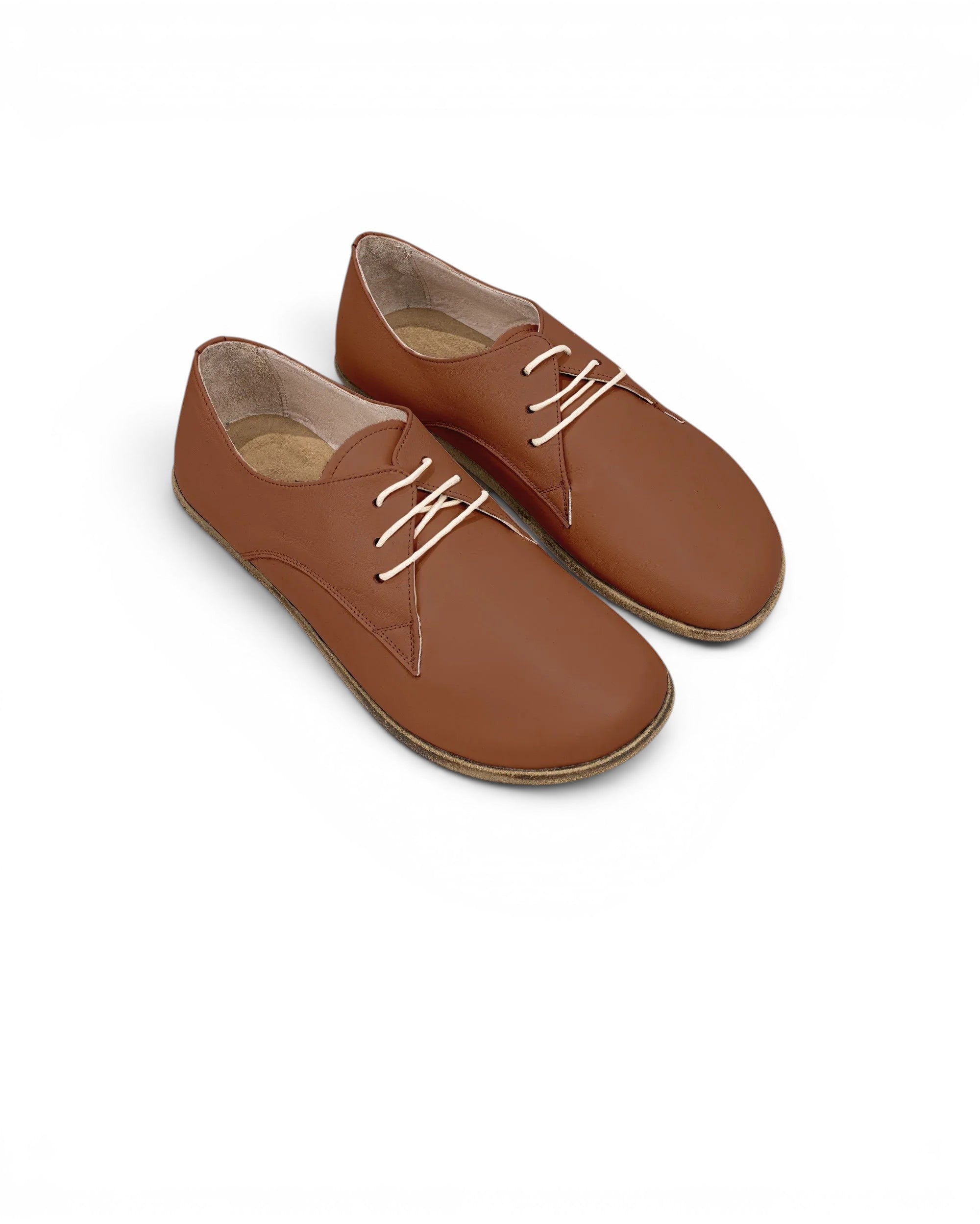 Women's Dark Brown Oxford Shoes - Handcrafted Calf Leather Wide Toe Box | Bespoky